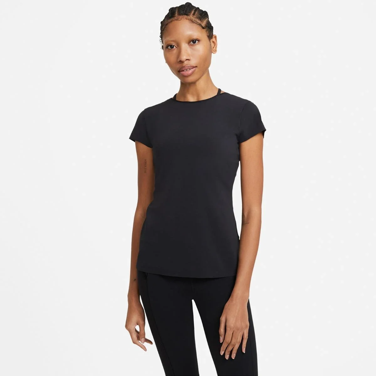 Футболка жіноча Nike Yoga Luxe T-Shirt Black (DC5257-010)