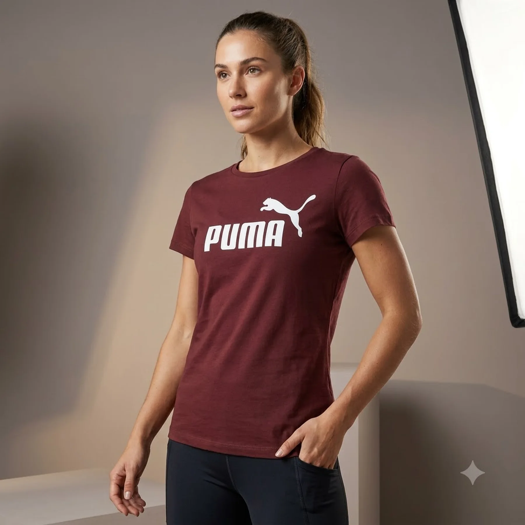 Футболка жіноча Puma Essentials Logo Tee Bordo (586775-50)