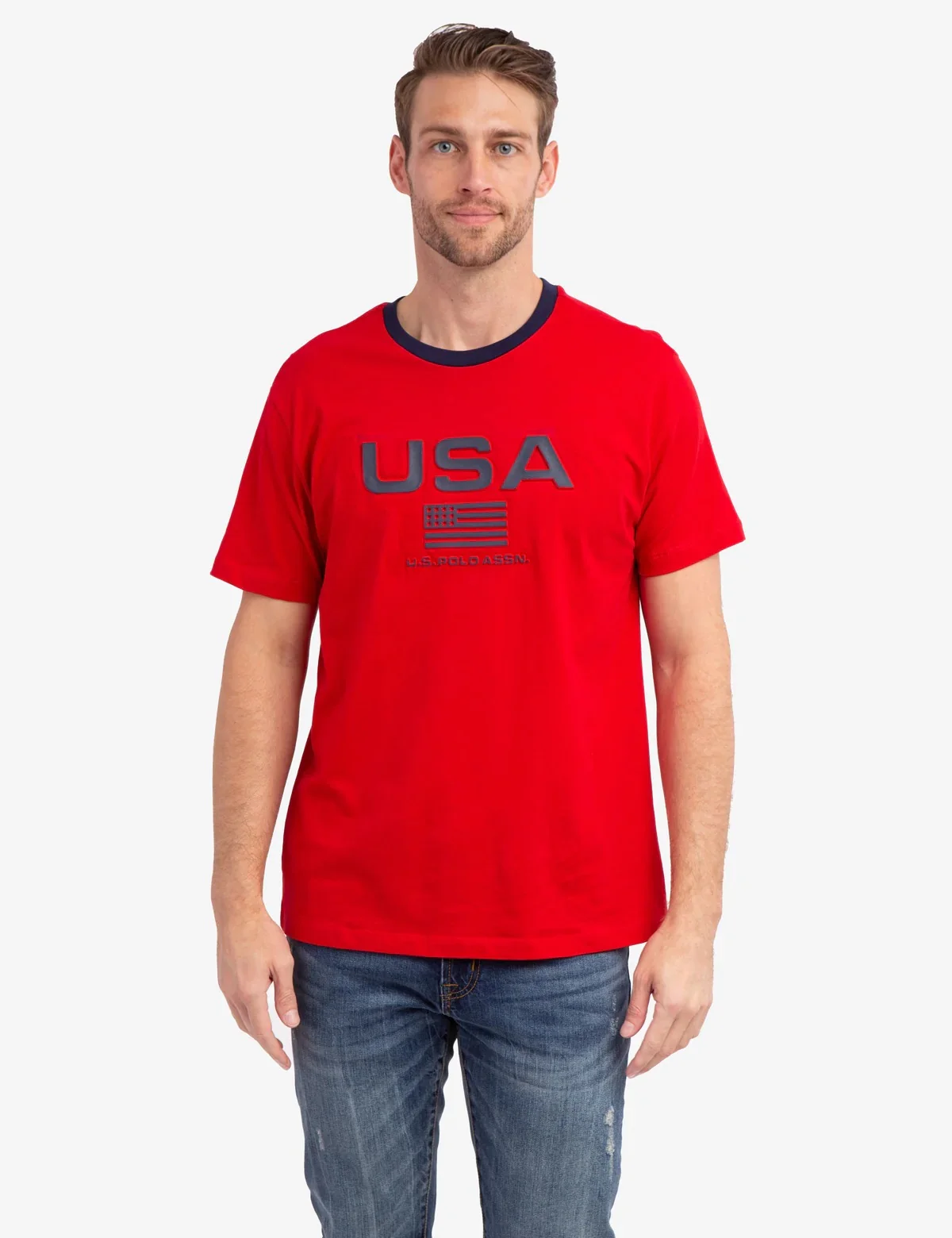 Футболки U.S. Polo Assn з логотипом 1159815904 (червоний XXL)