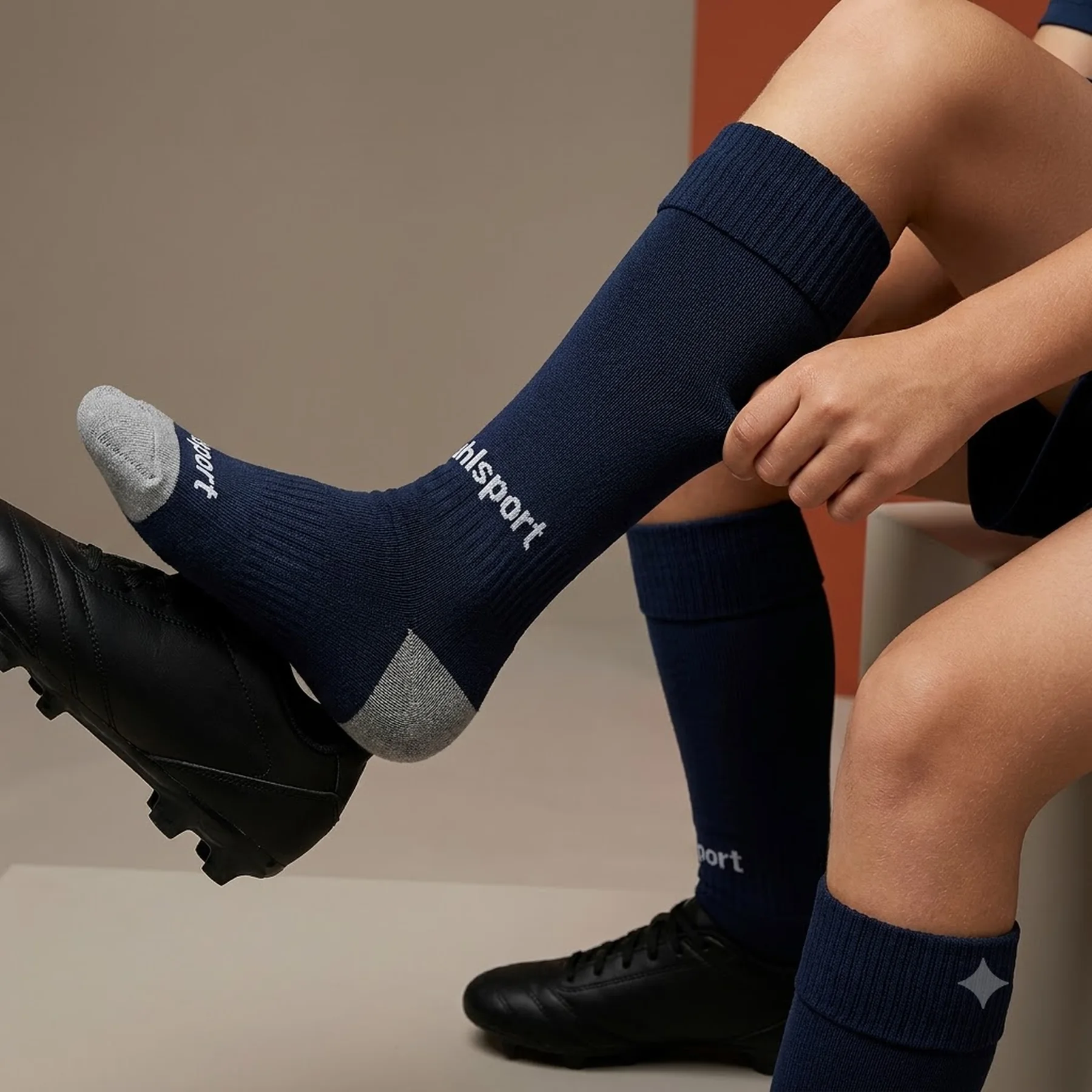Футбольні гетри Uhlsport 120023, розмір 33-36 (темно-сині)