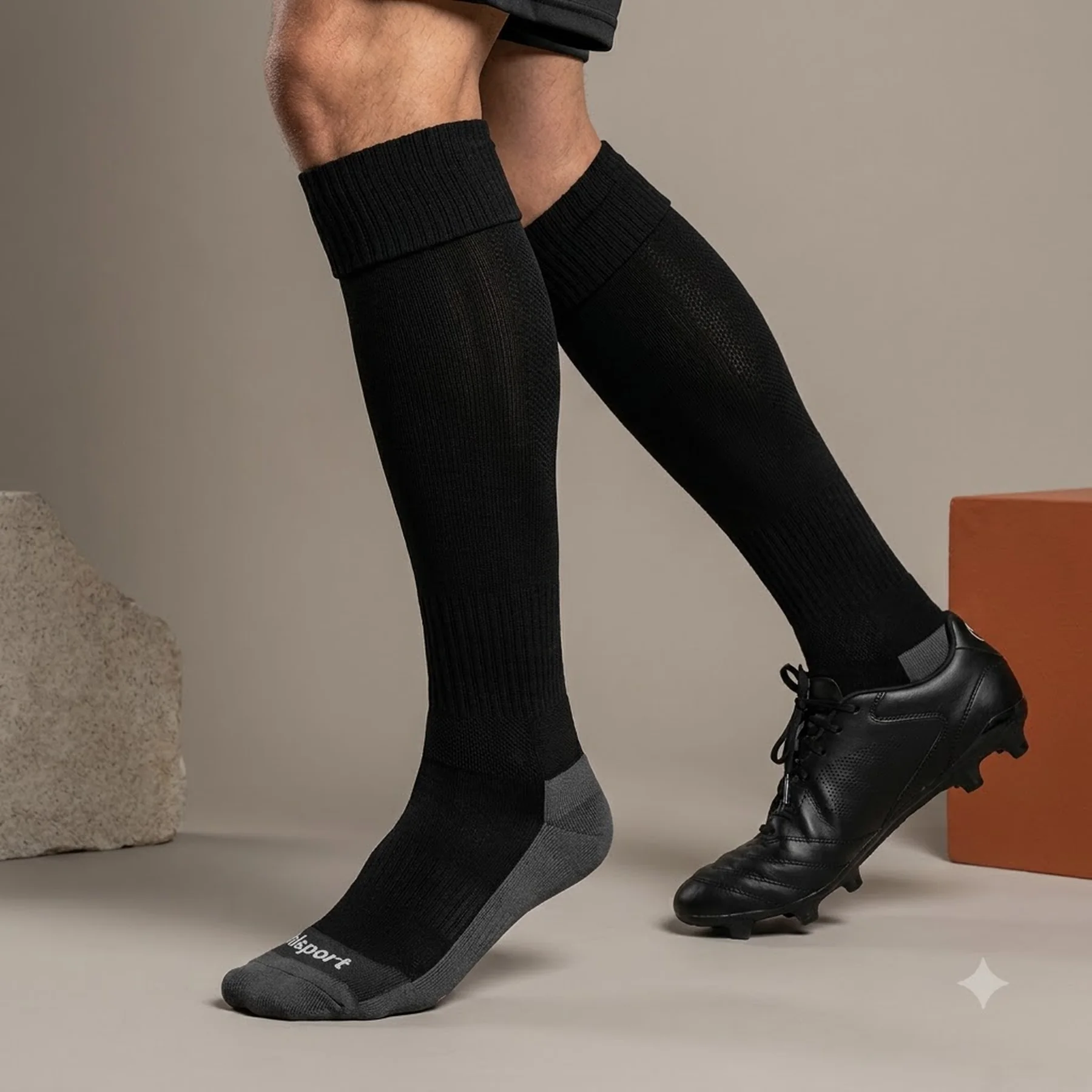 Футбольні гетри Uhlsport 122554, розмір 41-44 (чорні)