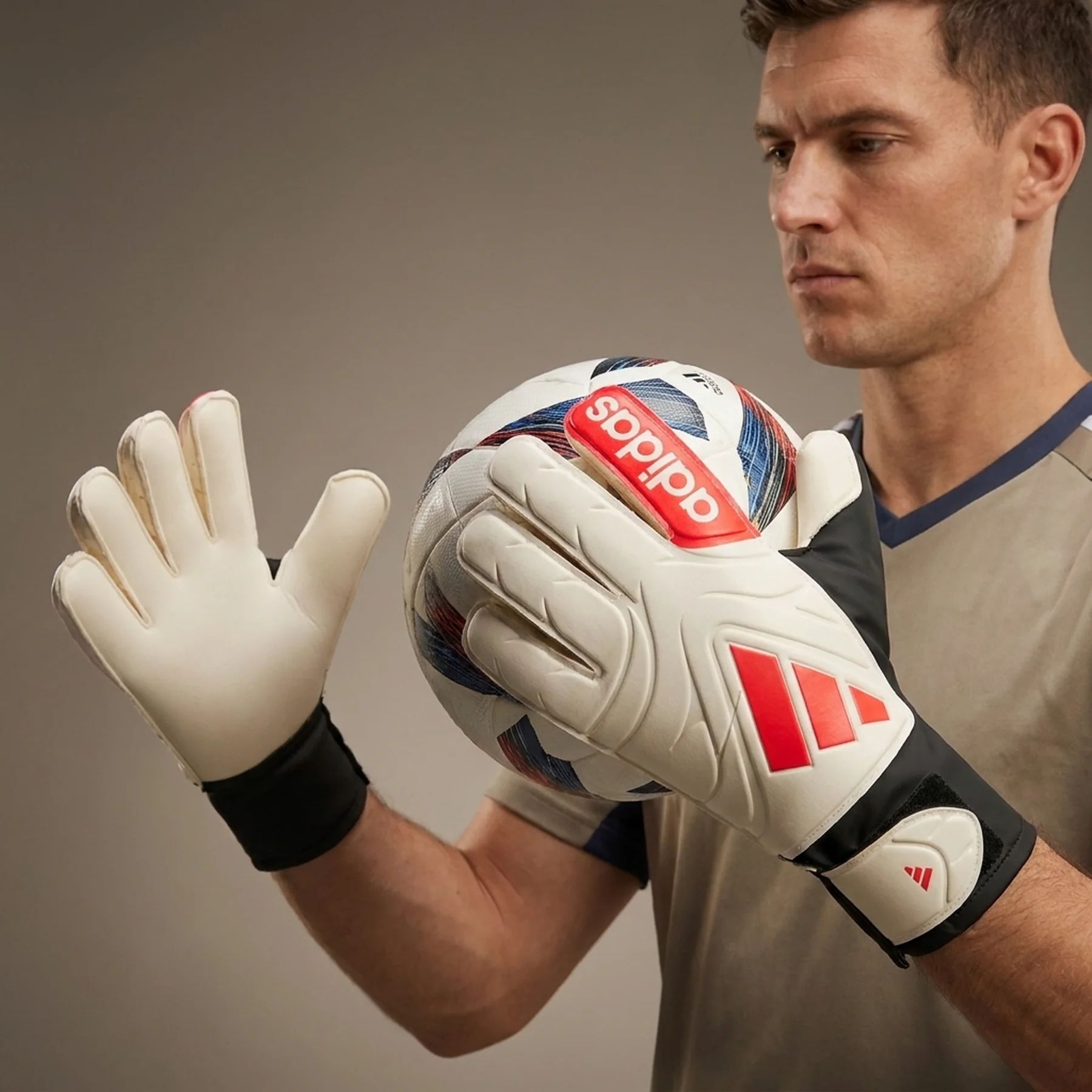 Рукавички воротарські Adidas COPA GL CLB білий, чорний, червоний Уні 10,5