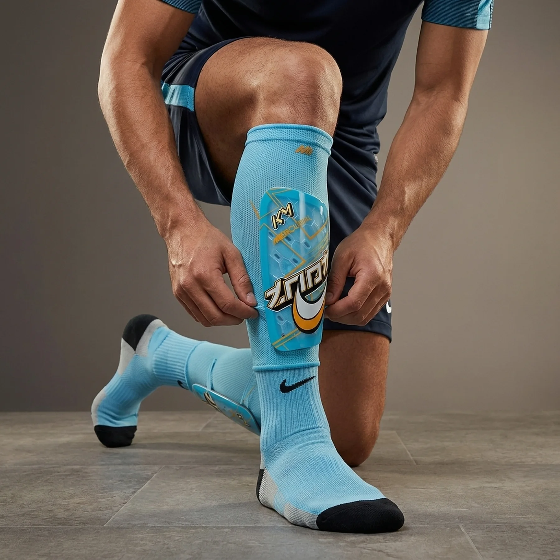 Футбольні щитки унісекс Nike Km Mercurial Lite (FB3002-416)