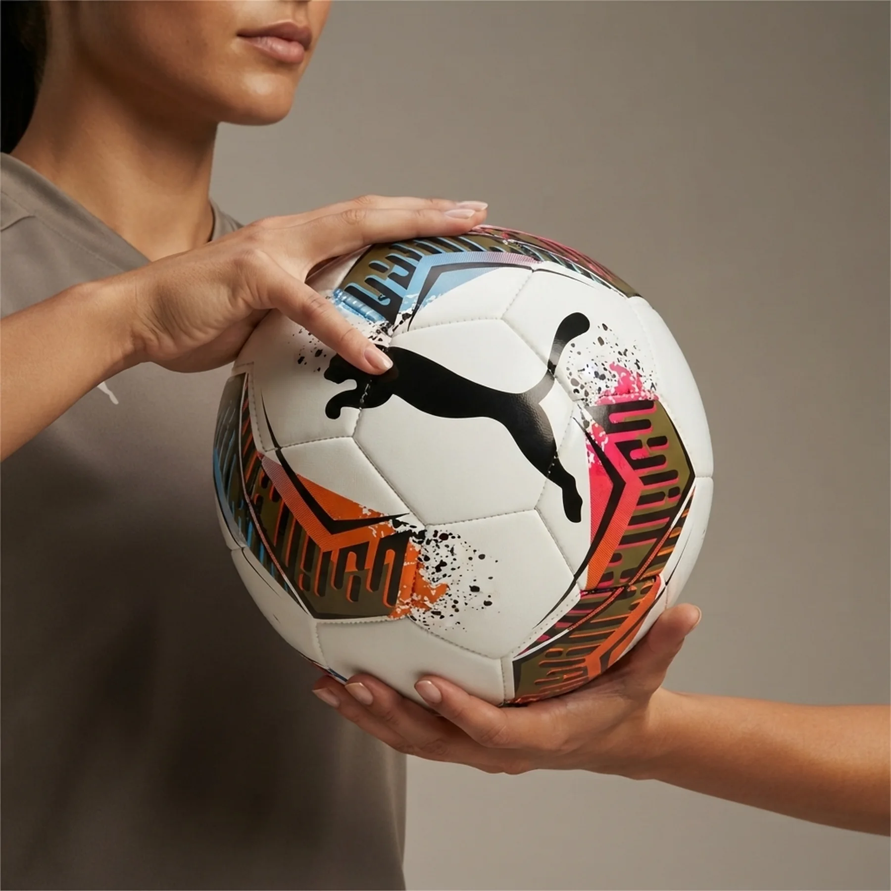 Футбольний м'яч Puma М'яч Футбольний Puma Futsal 3 Ms Білий, Помаранчевий Уні 4 (084344-01)