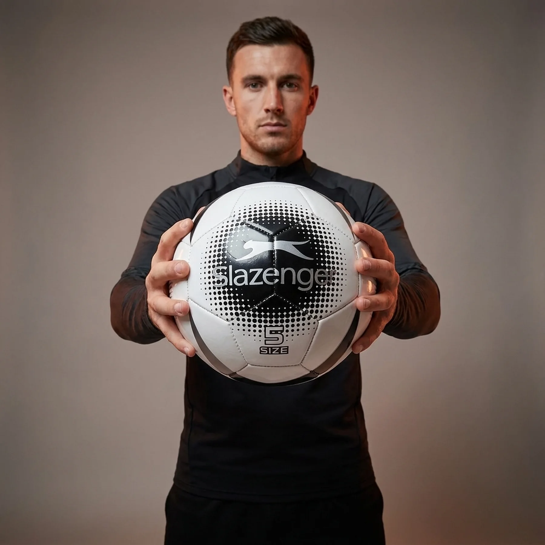 Футбольний м'яч Slazenger Ac Football White/Black/Silver Size \ (307776)