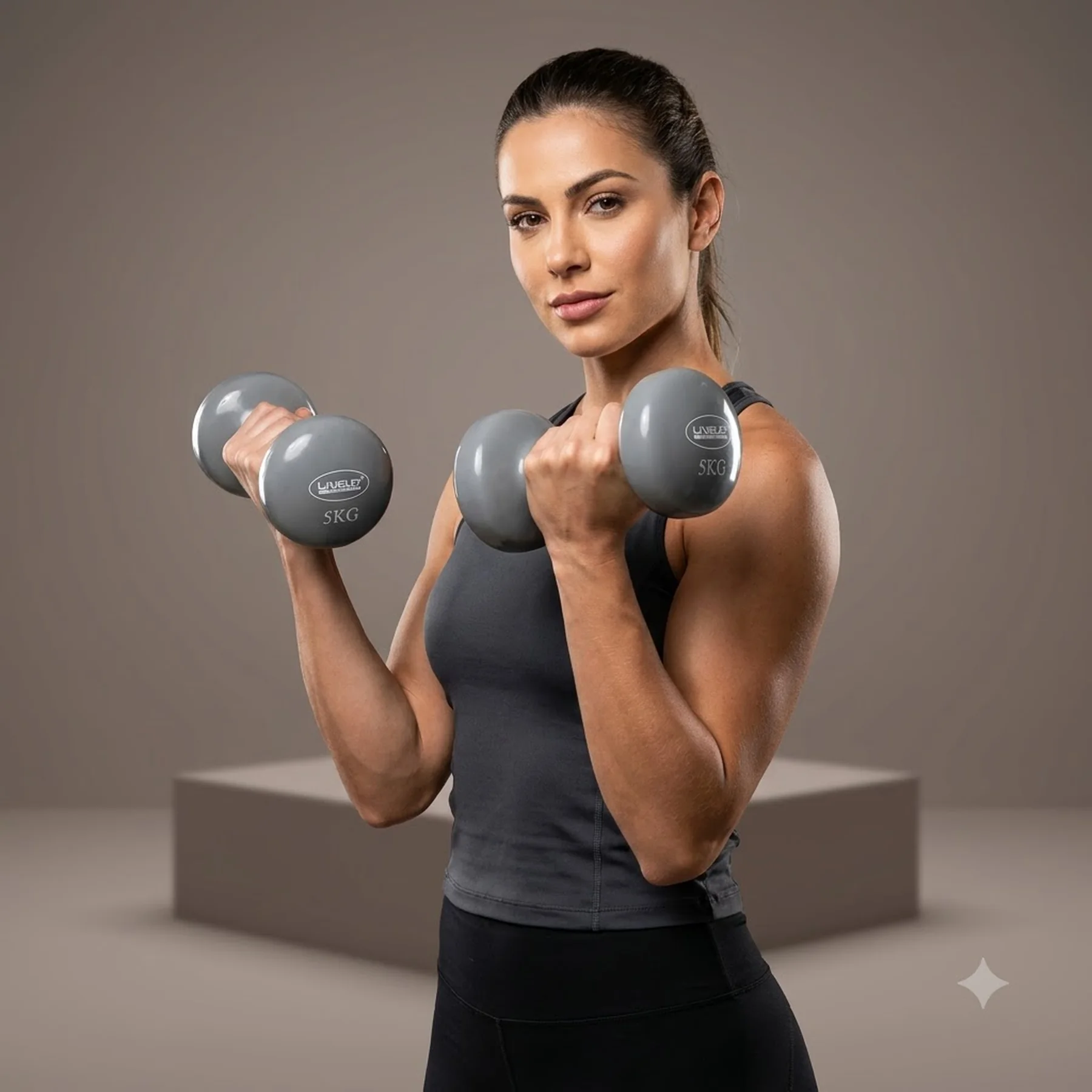 Гантелі для фітнесу Liveup Vinyl Dumbbell Egg (LS2001-5)