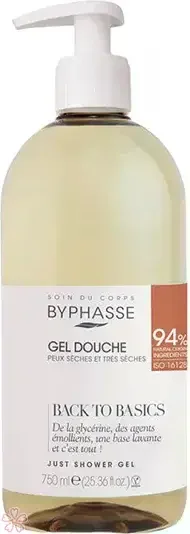 Гель для душа Byphasse Just Shower Gel Back To Basics Dry And Very Dry Skin 750 мл Dry and Very dry skin