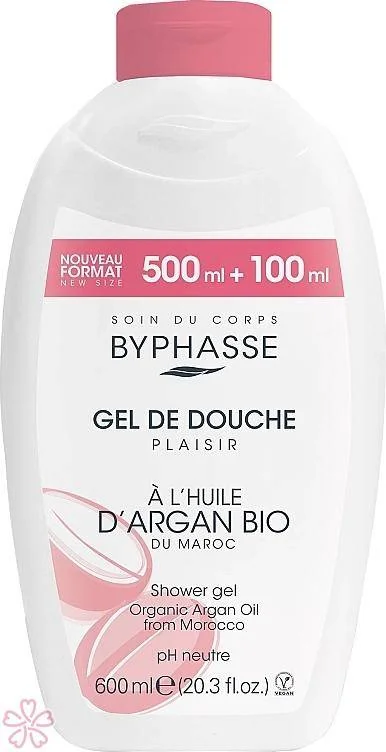 Гель для душа Byphasse Plaisir Shower Gel (New look) 600 мл Арганова олія
