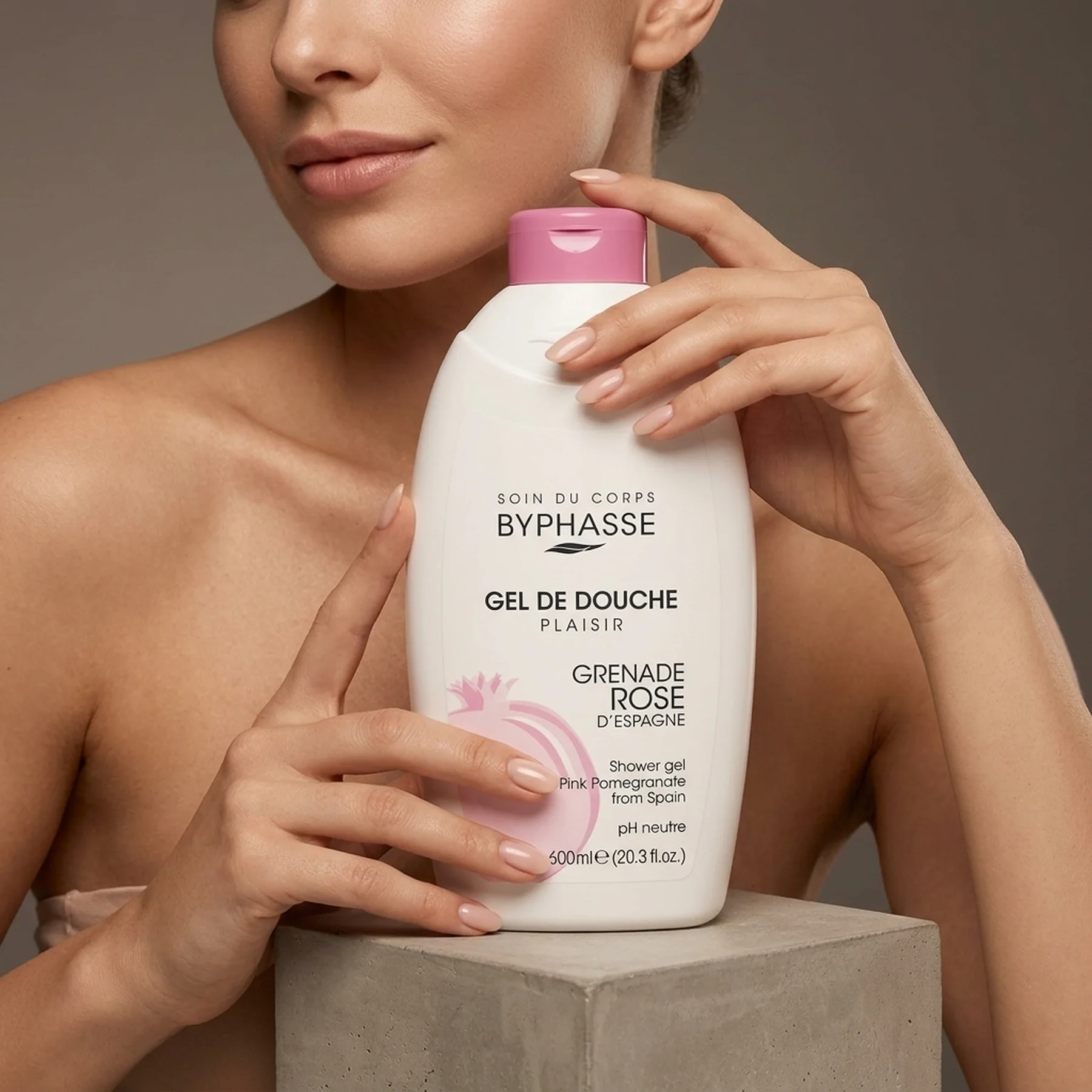 Гель для душа Byphasse Plaisir Shower Gel (New look) 600 мл Рожевий гранат