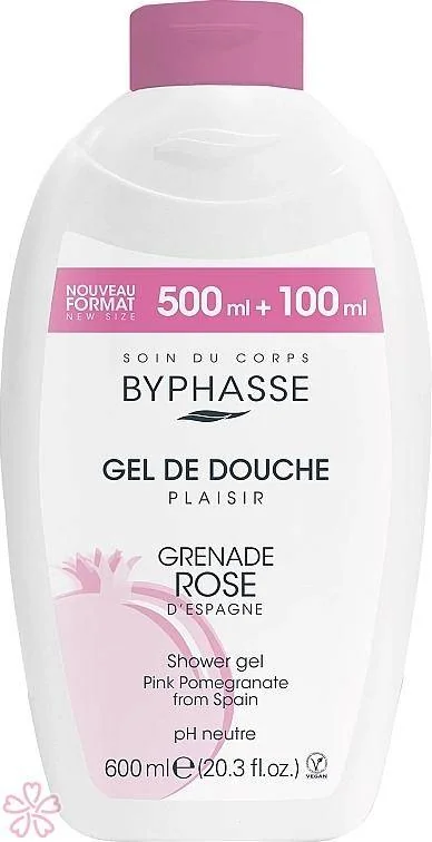 Гель для душа Byphasse Plaisir Shower Gel (New look) 600 мл Рожевий гранат