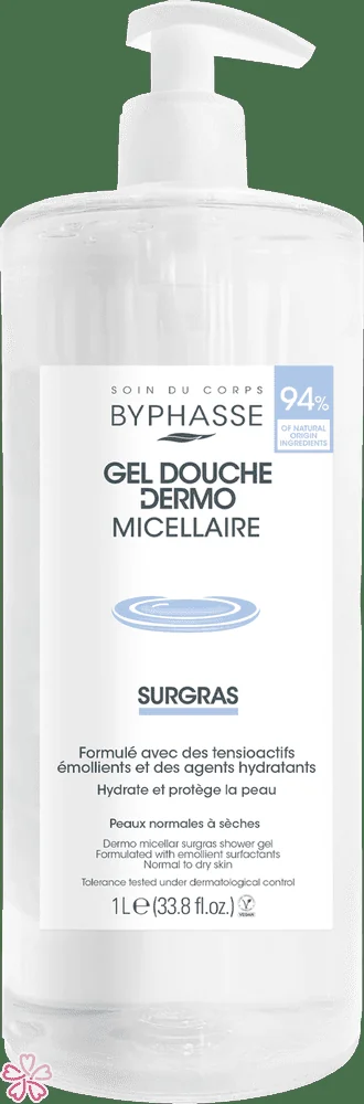 Гель для душа Byphasse Surgras Dermo Micellar Shower Gel 1000 мл