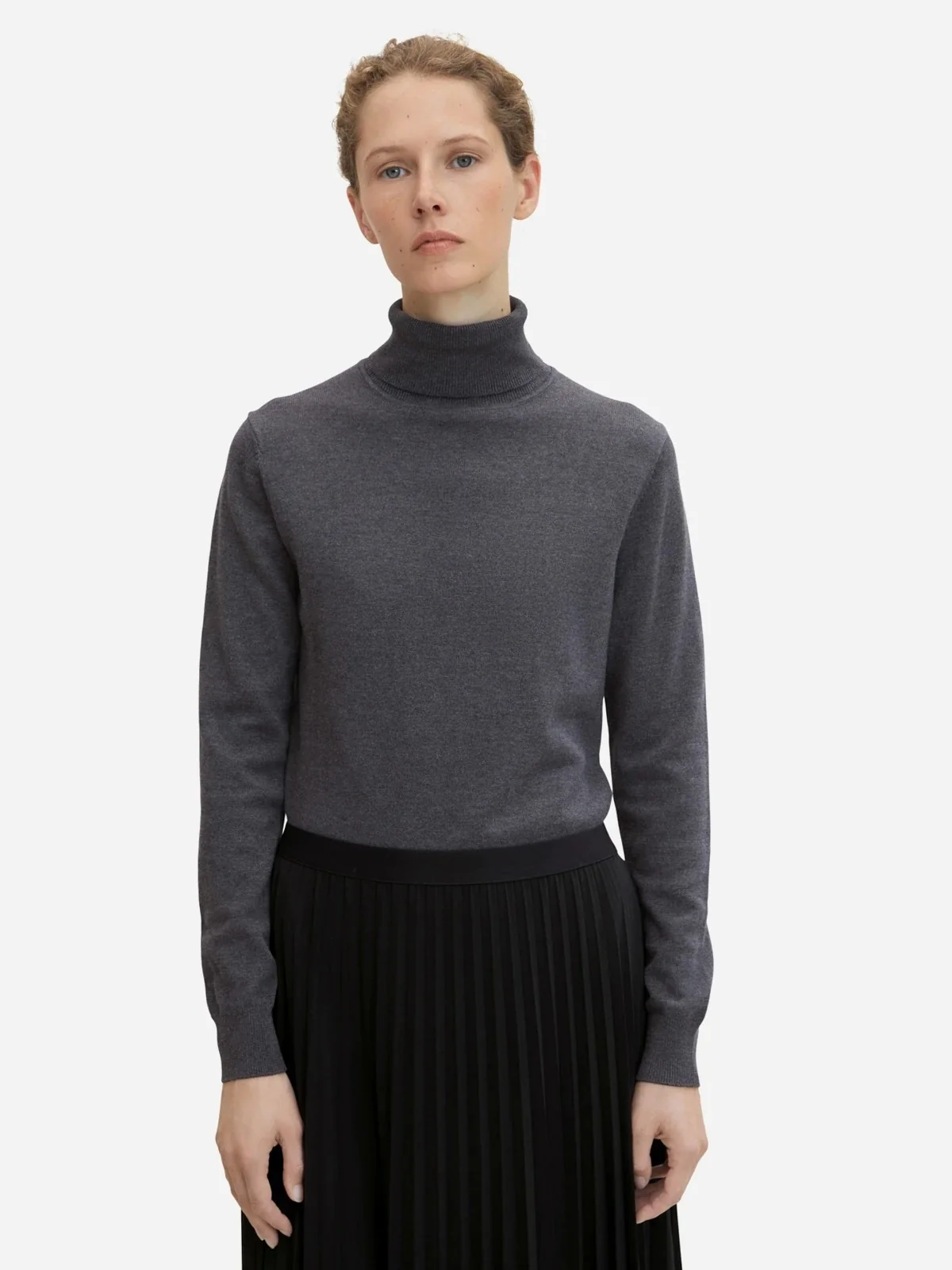 Гольф Knit basic turtleneck 1032589-30281 Tom Tailor M Темно-сірий