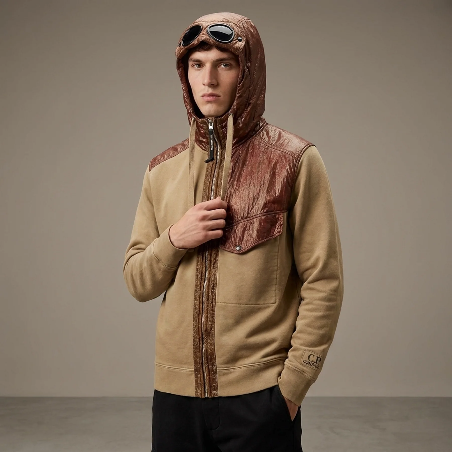 Худі C.P. Company Cotton Fleece Full Zip Goggle