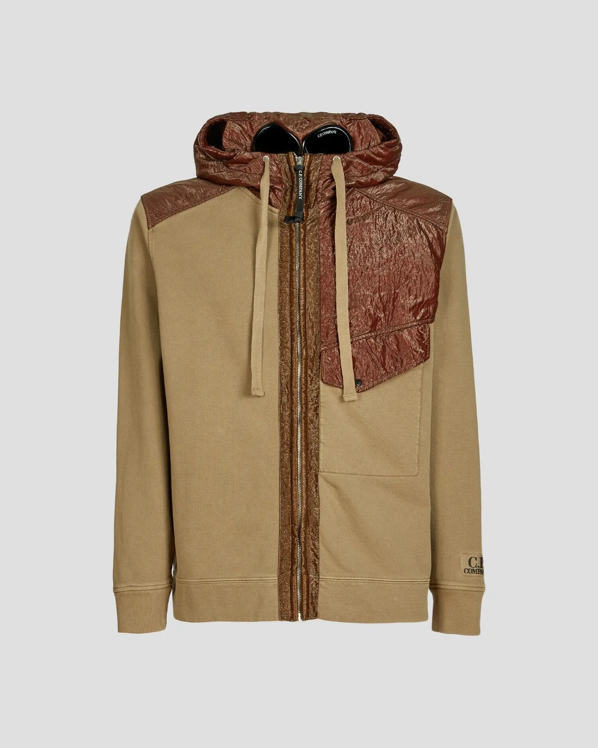 Худі C.P. Company Cotton Fleece Full Zip Goggle — Одяг