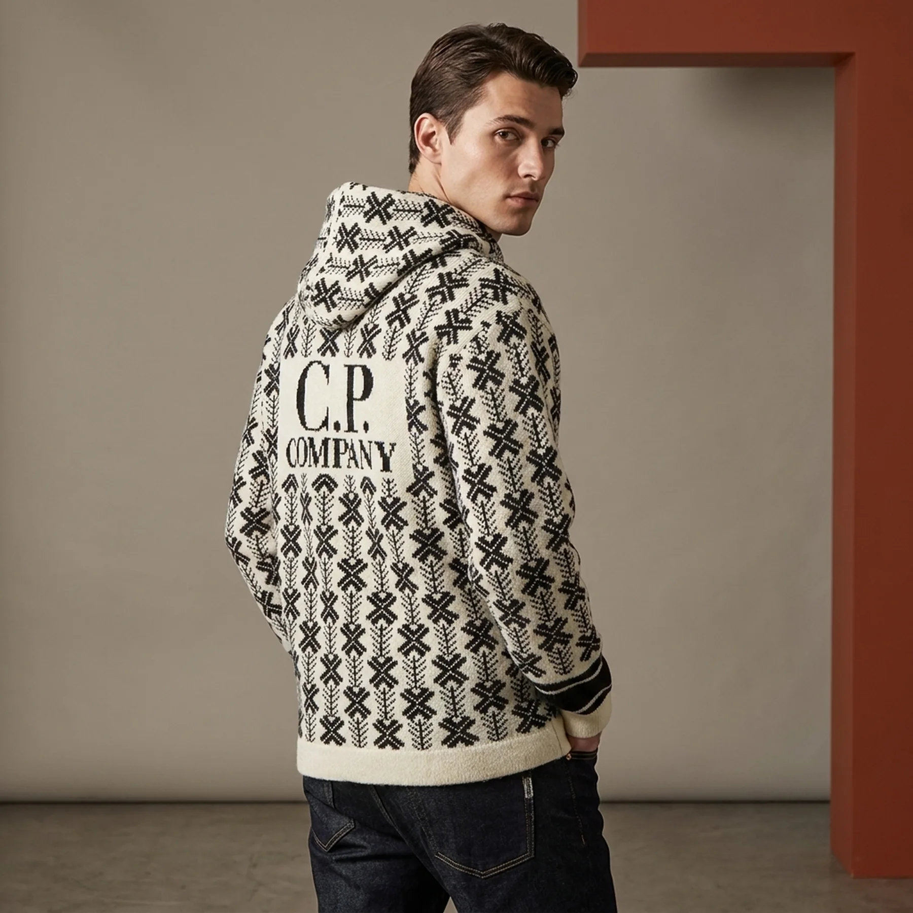 Худі C.P. Company Wool Jacquard Logo