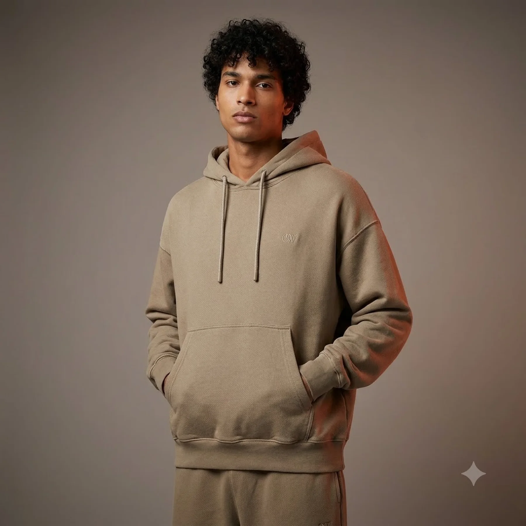 Худі чоловіче Off White Emb Skate Hoodie Beige