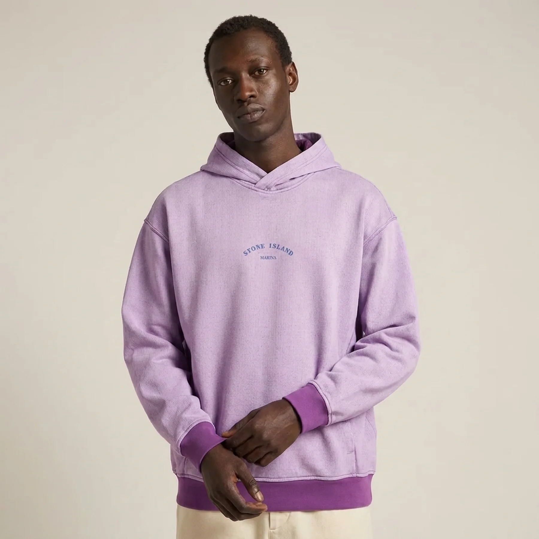 Худі чоловіче Stone Island Marina Plated Dyed Popover Hoodie Pczec