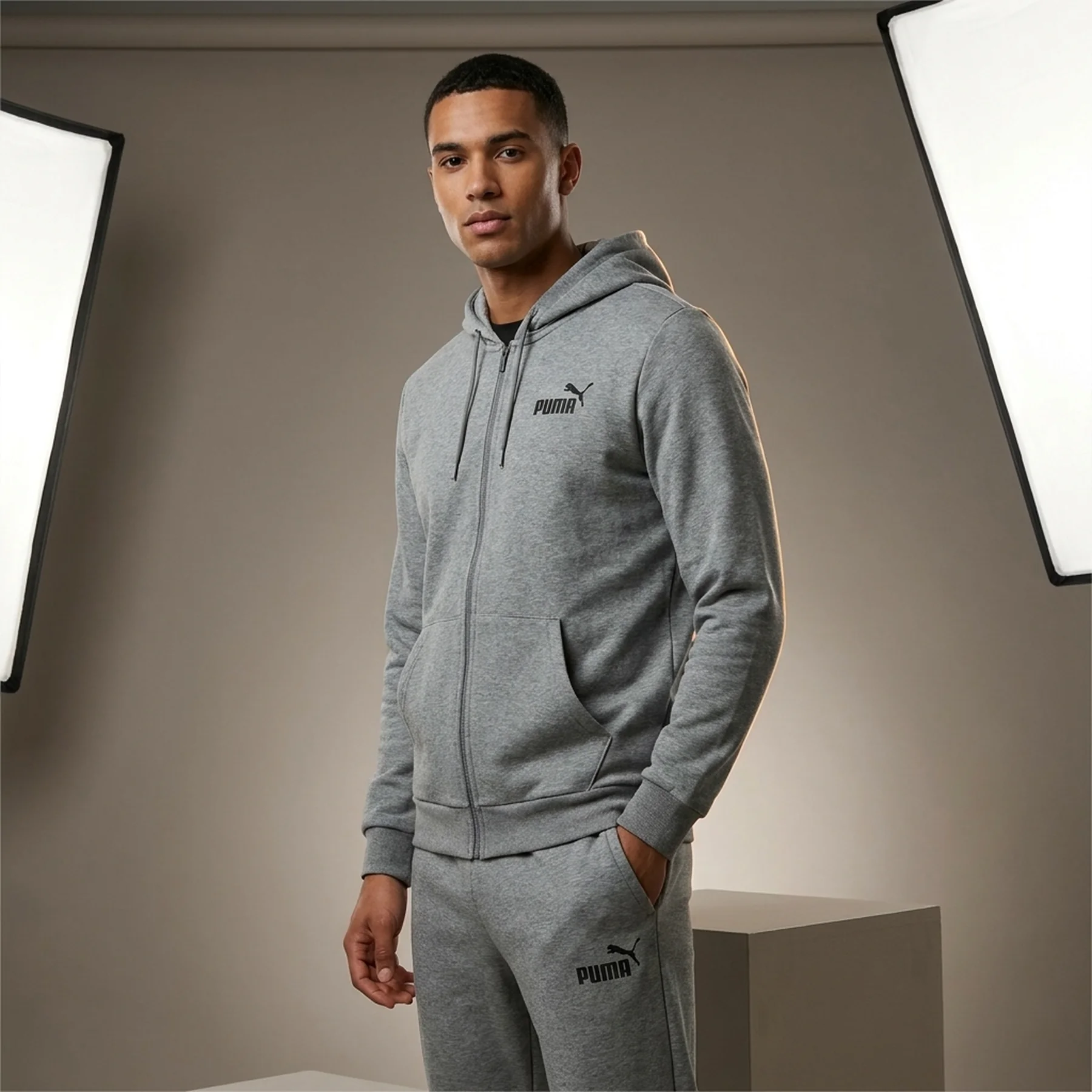 Худі ESS Full-Zip Hoodie 68258803 Puma XXL Сірий