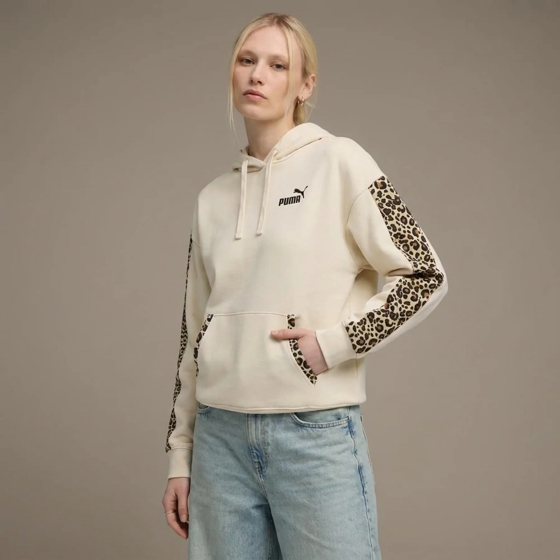 Худі ESS GRAPHIC Animal Hoodie 68808487 Puma S Кремовий