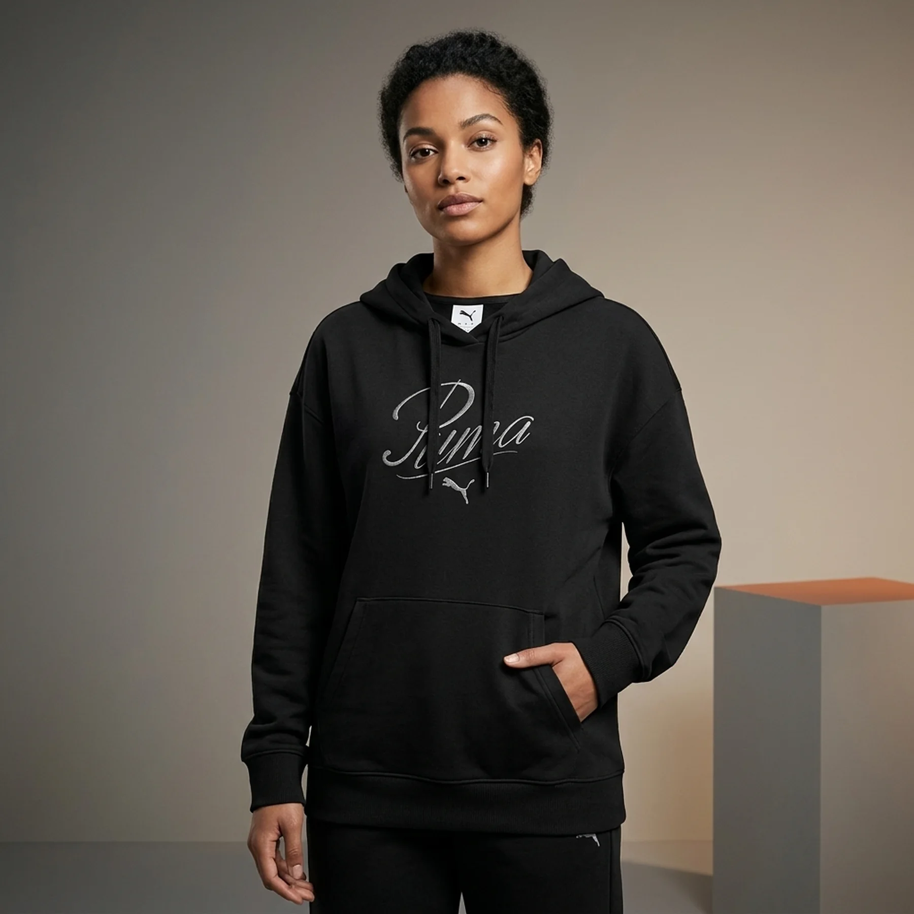 Худі ESS SCRIPT Comfort Hoodie FL 68807201 Puma L Чорний