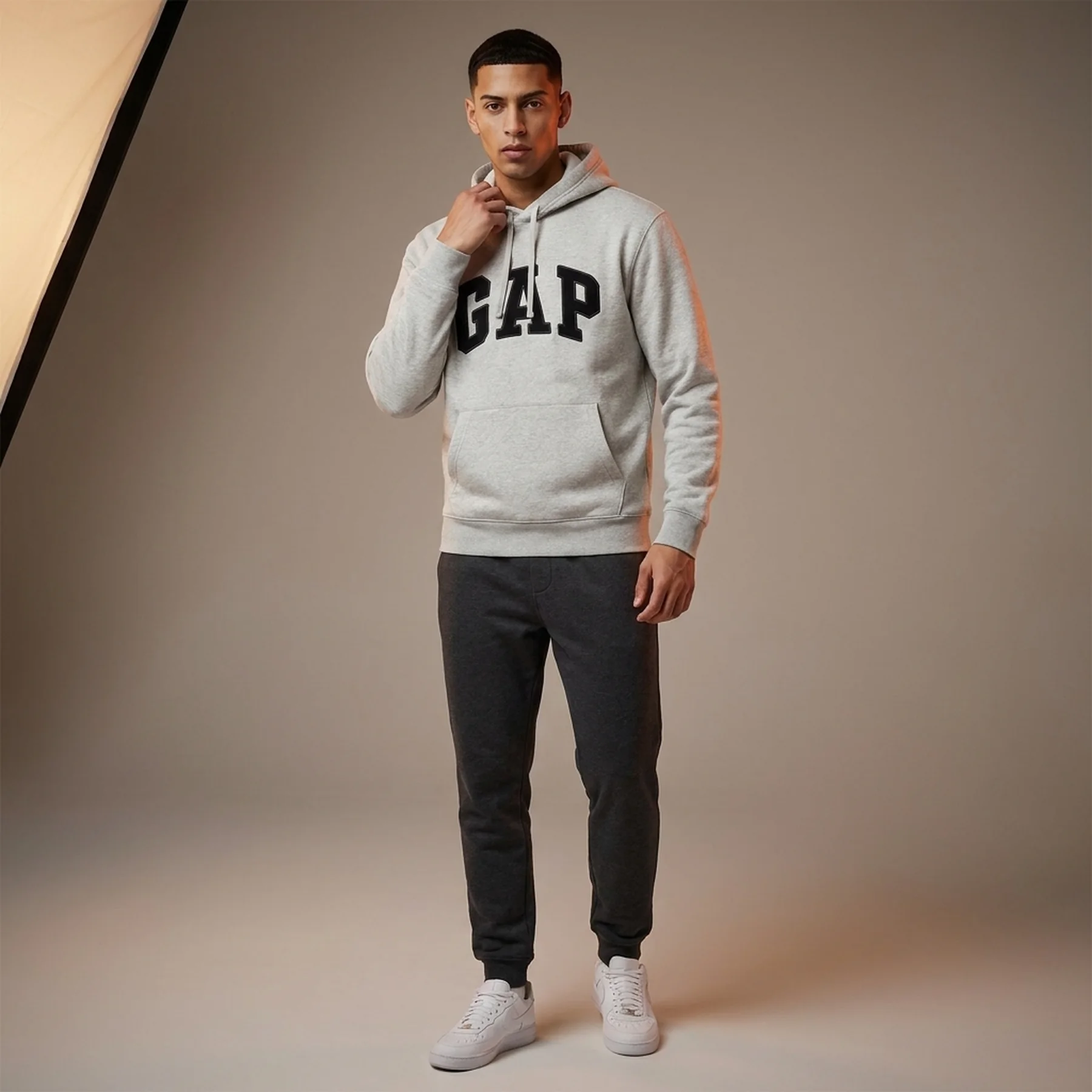 Худі GAP Grey Hoodie Black Logo