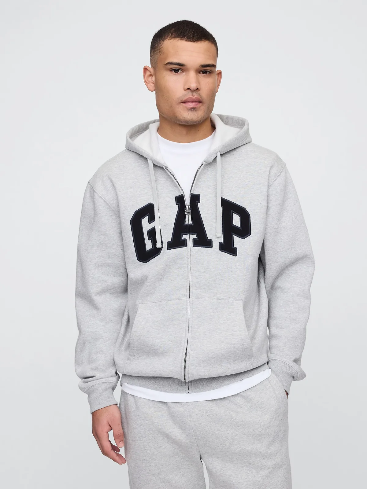 Худі Gap Zip Hoodie Grey