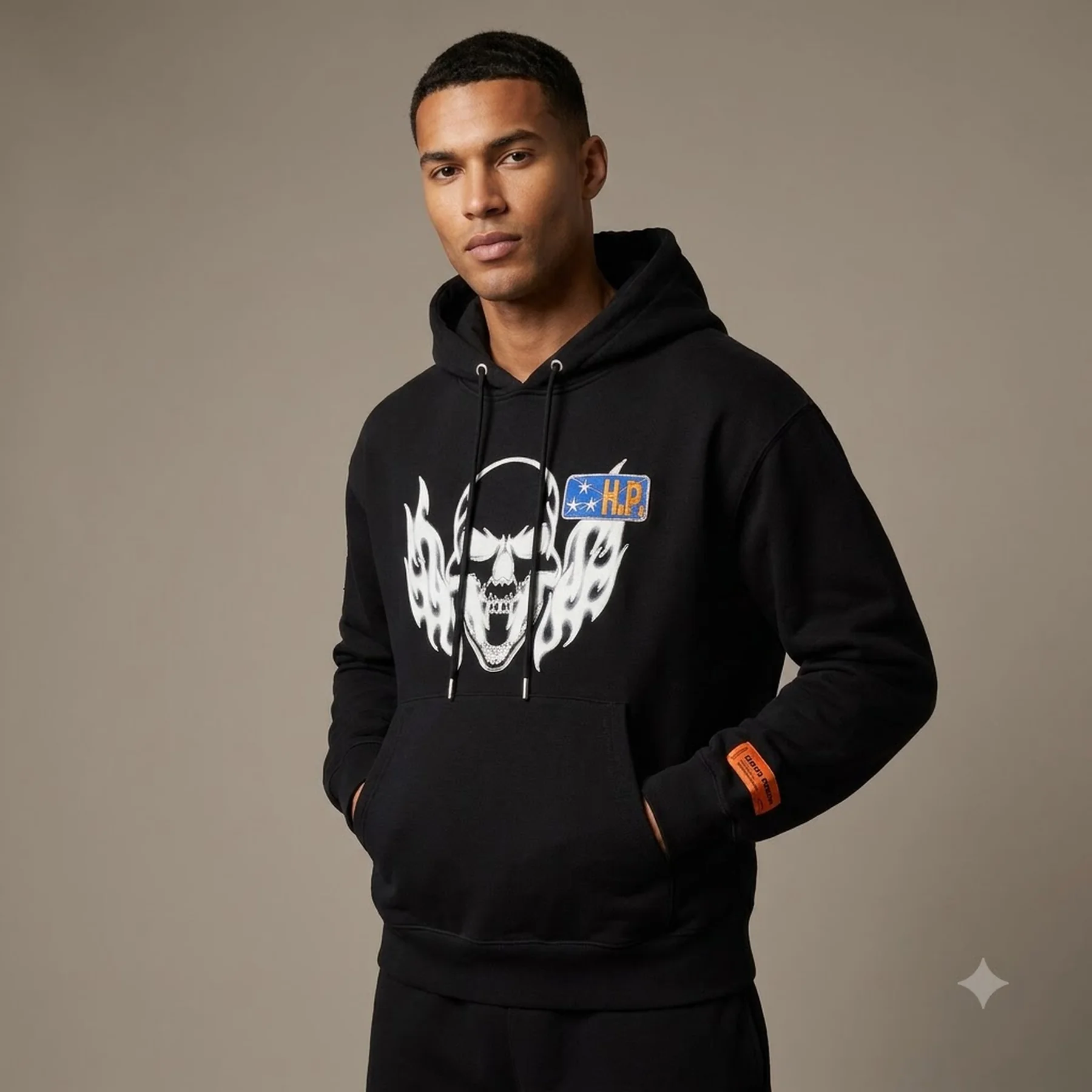 Худі Heron Preston Flaming Skull Crewneck