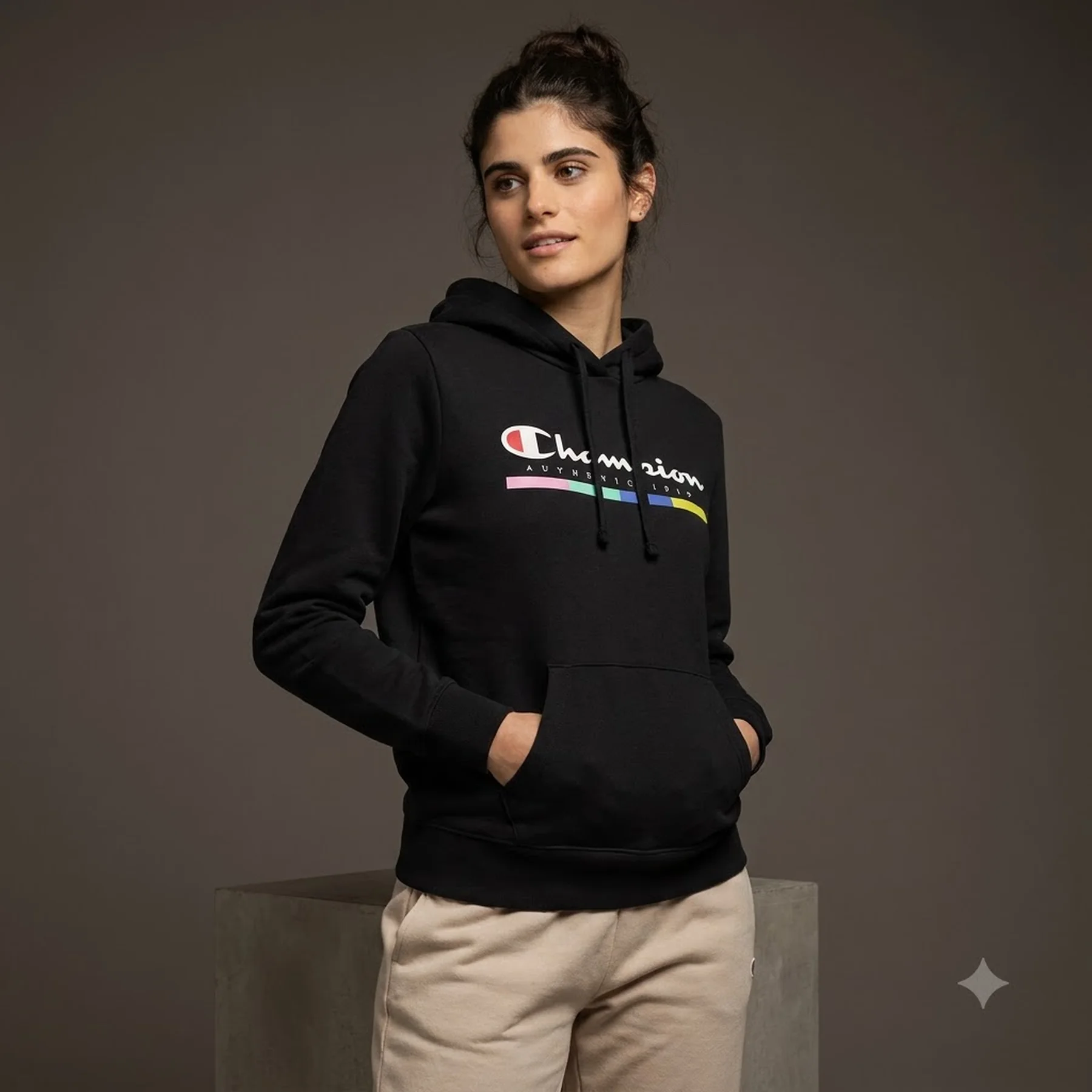Худі hooded sweatshirt 117104-KK001 Champion L Чорний