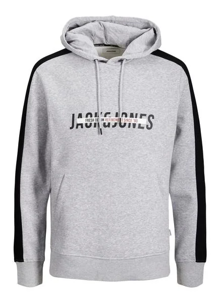 Худі JJCUT SWEAT HOOD 12200692-Light Grey Melange Jack & Jones M Сірий