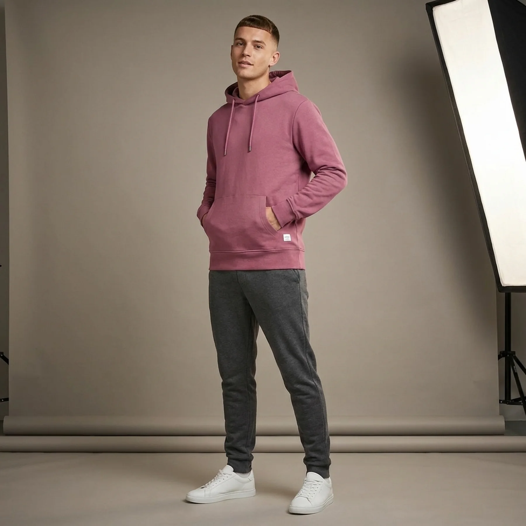 Худі JJEBASIC SWEAT HOOD NOOS 12182537-Hawthorn Rose-Fit:REG Jack & Jones XXL Розовий