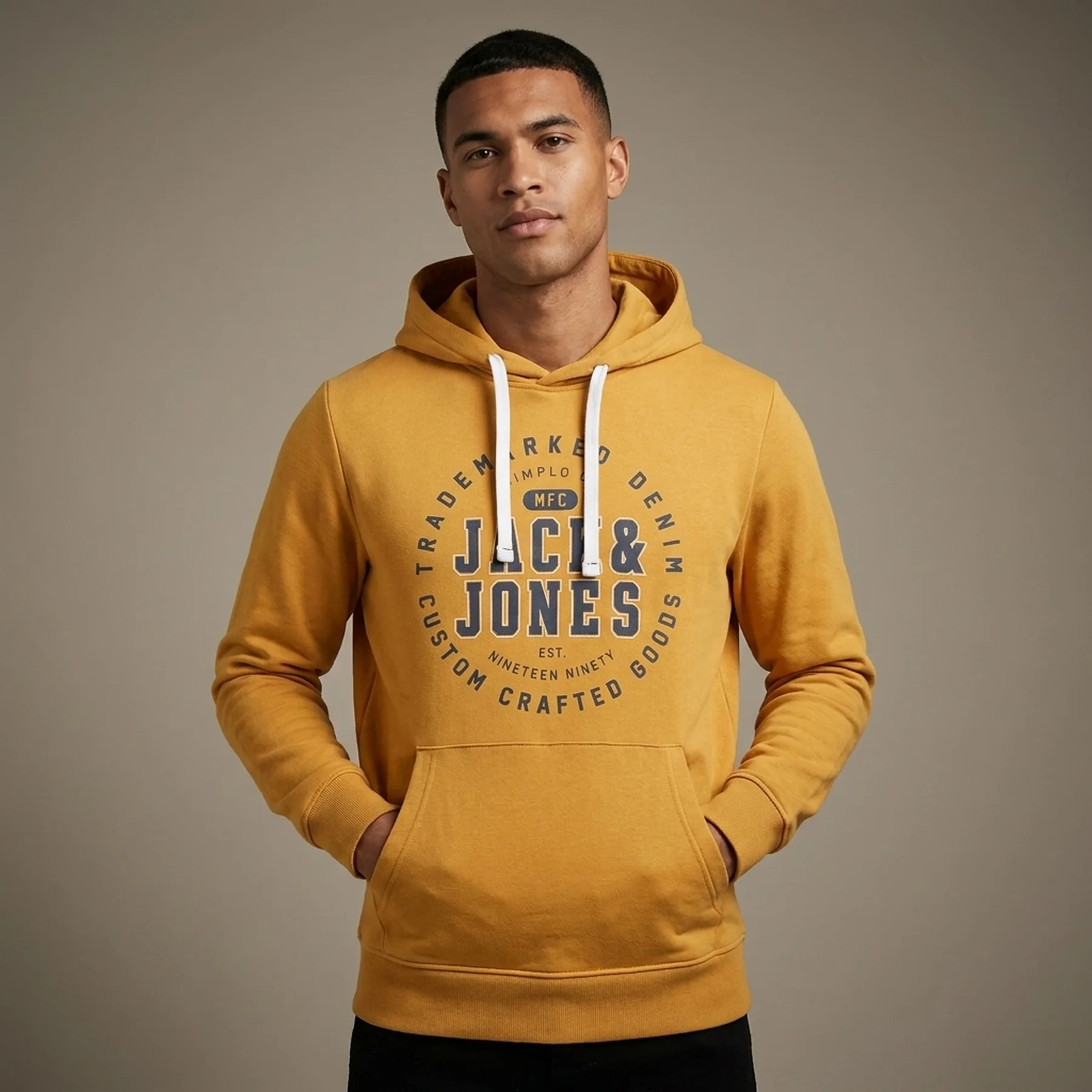 Худі JJSTAMP SWEAT HOOD 12211551-Harvest Gold Jack & Jones XL Жовтий