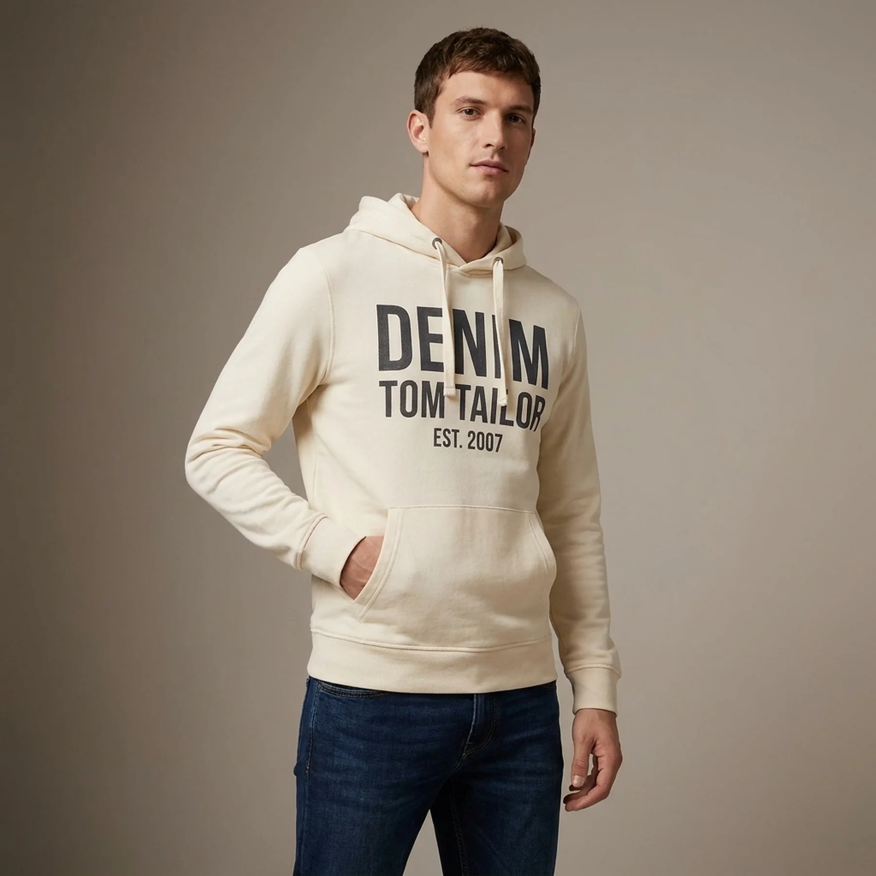 Худі Men's Sweater 1043298-14471 Tom Tailor L Кремовий