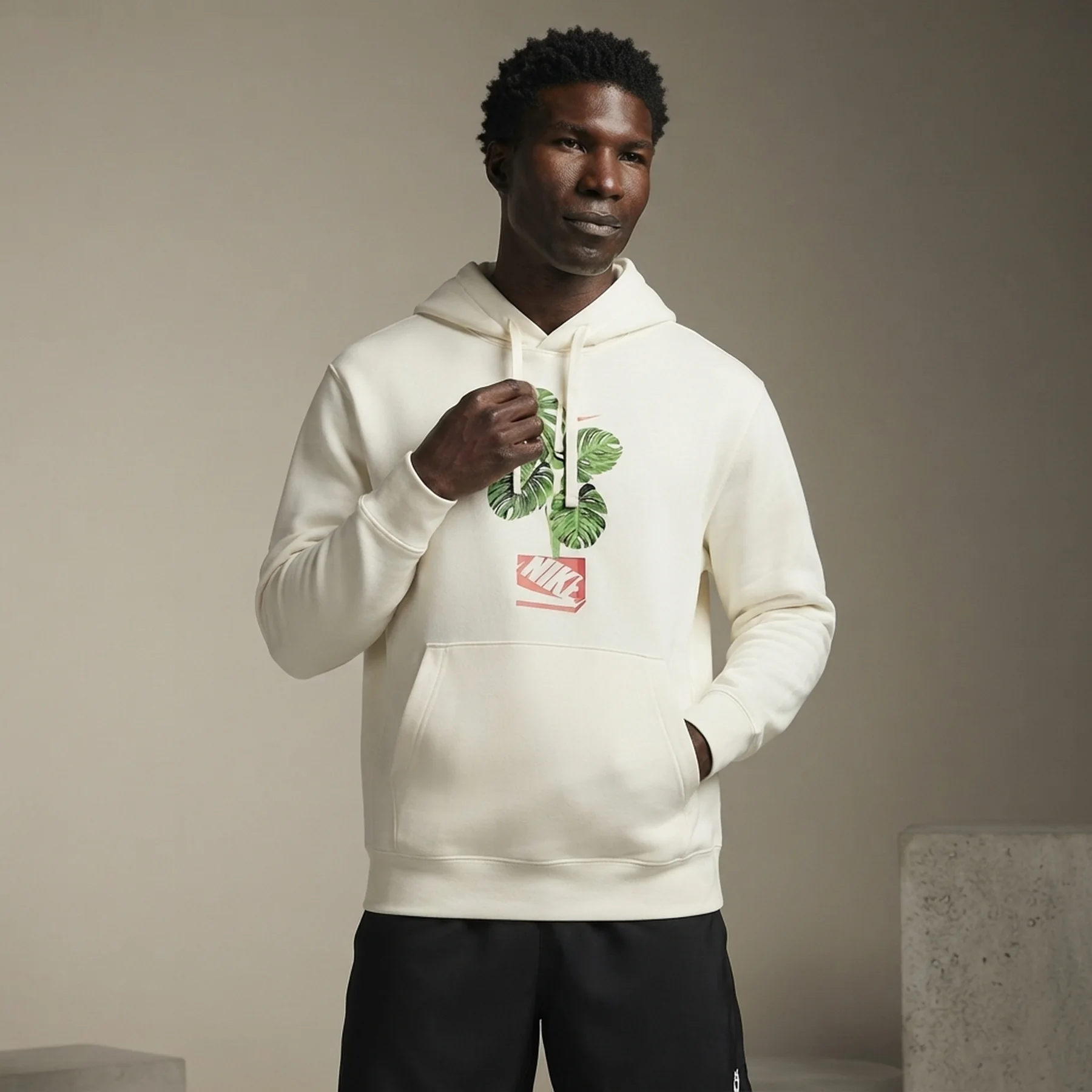 Худі Nike (біла спереду, з листками)