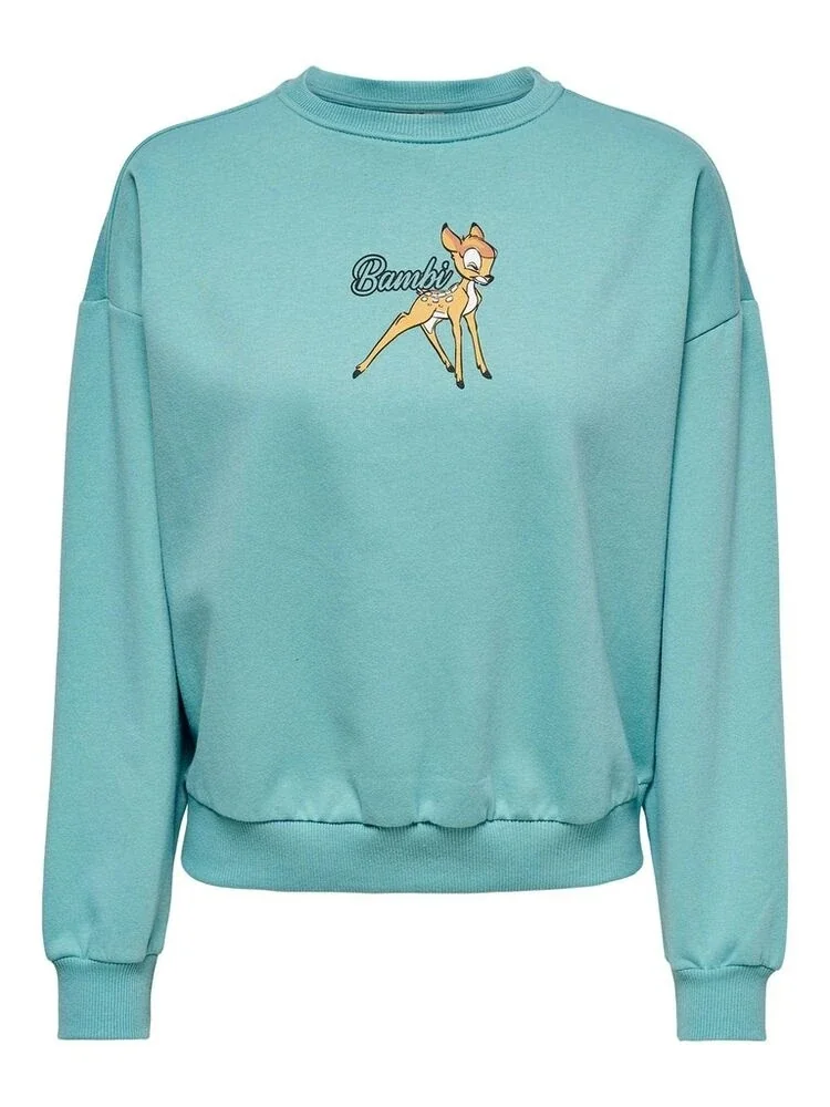 Худі ONLDISNEY LIFE L/S BAMBI BOX SWT 15250089-Dusty Turquoise-Print:BAMBI ONLY S Бірюзовий