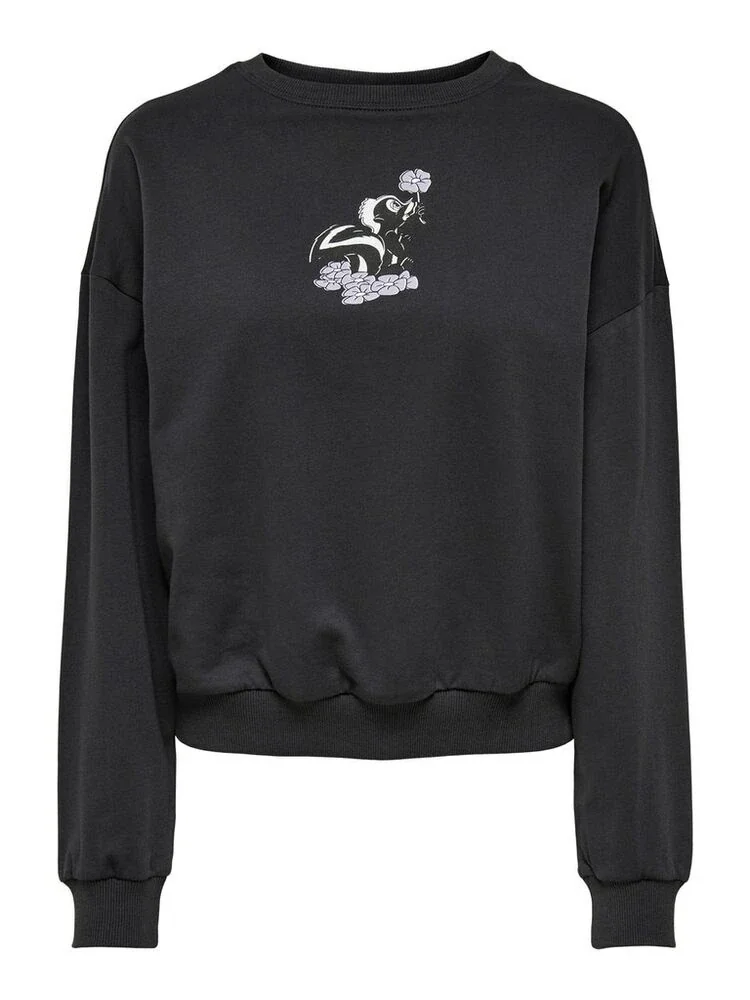 Худі ONLDISNEY LIFE L/S BAMBI BOX SWT 15250089-Phantom-Print:FLOWER ONLY L Чорний