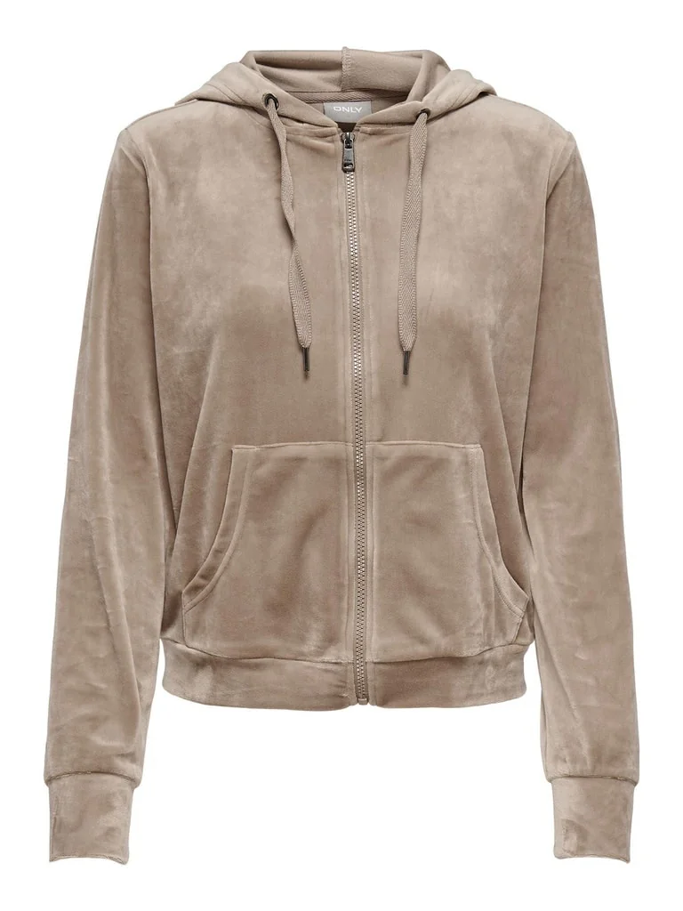 Худі ONLREBEL L/S ZIP HOOD SWT 15241328-Taupe Gray ONLY XS Бежевий