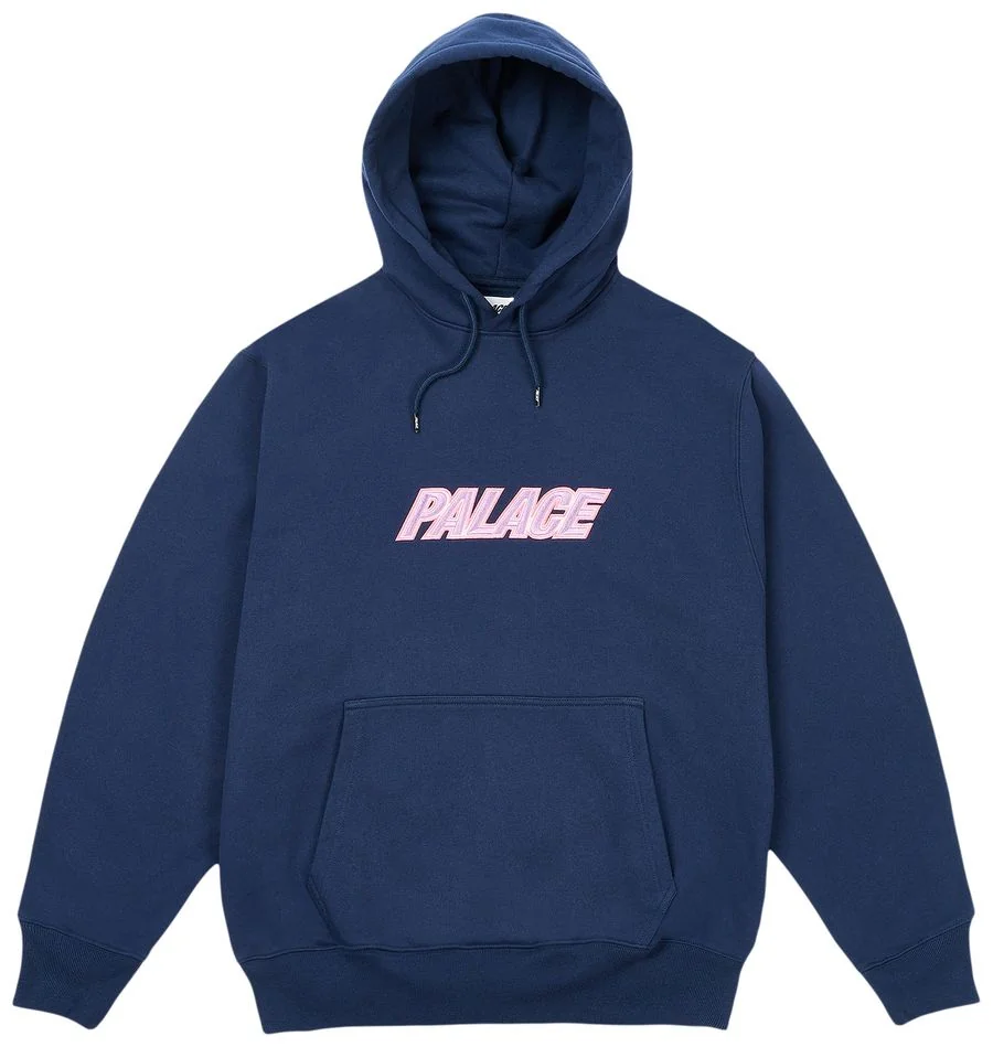 Худі PALACE FONT HOOD NAVY