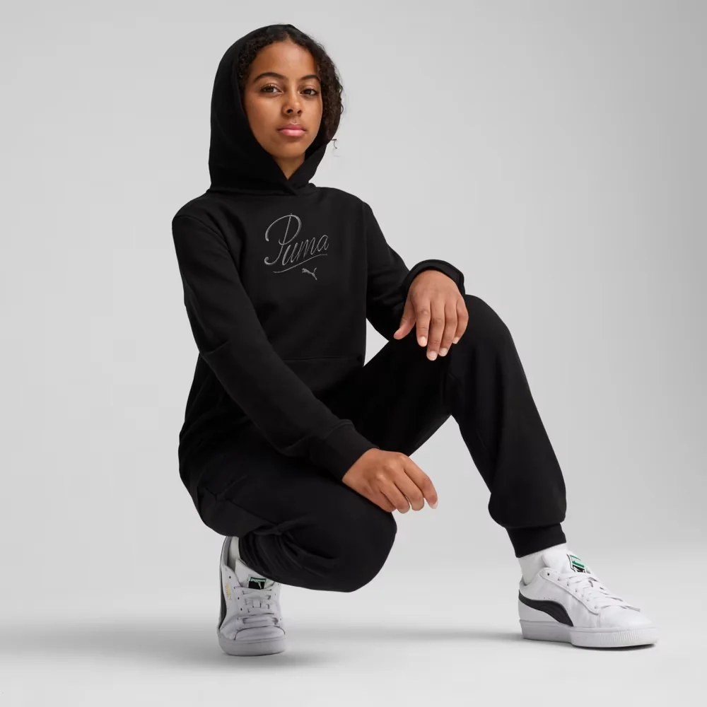 Худі підліткове ESS SCRIPT Hoodie 68580601 Puma 140 Чорний