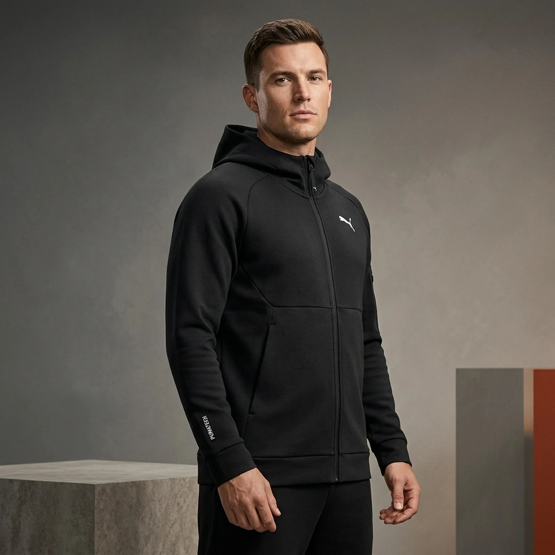 Худі PUMATECH FZ Hoodie 68804501 Puma XXL Чорний