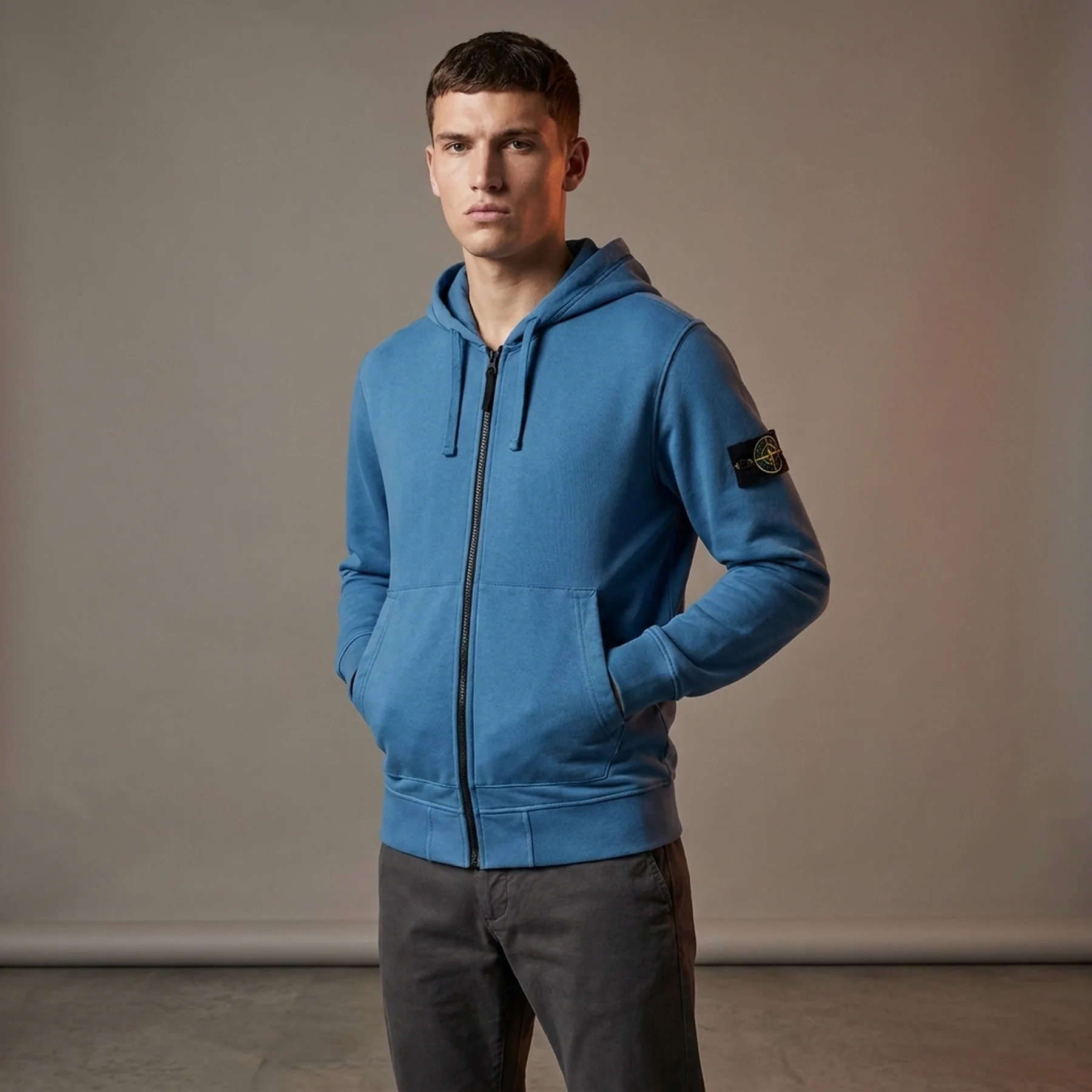Худі Stone Island Compass-badge Zip-up