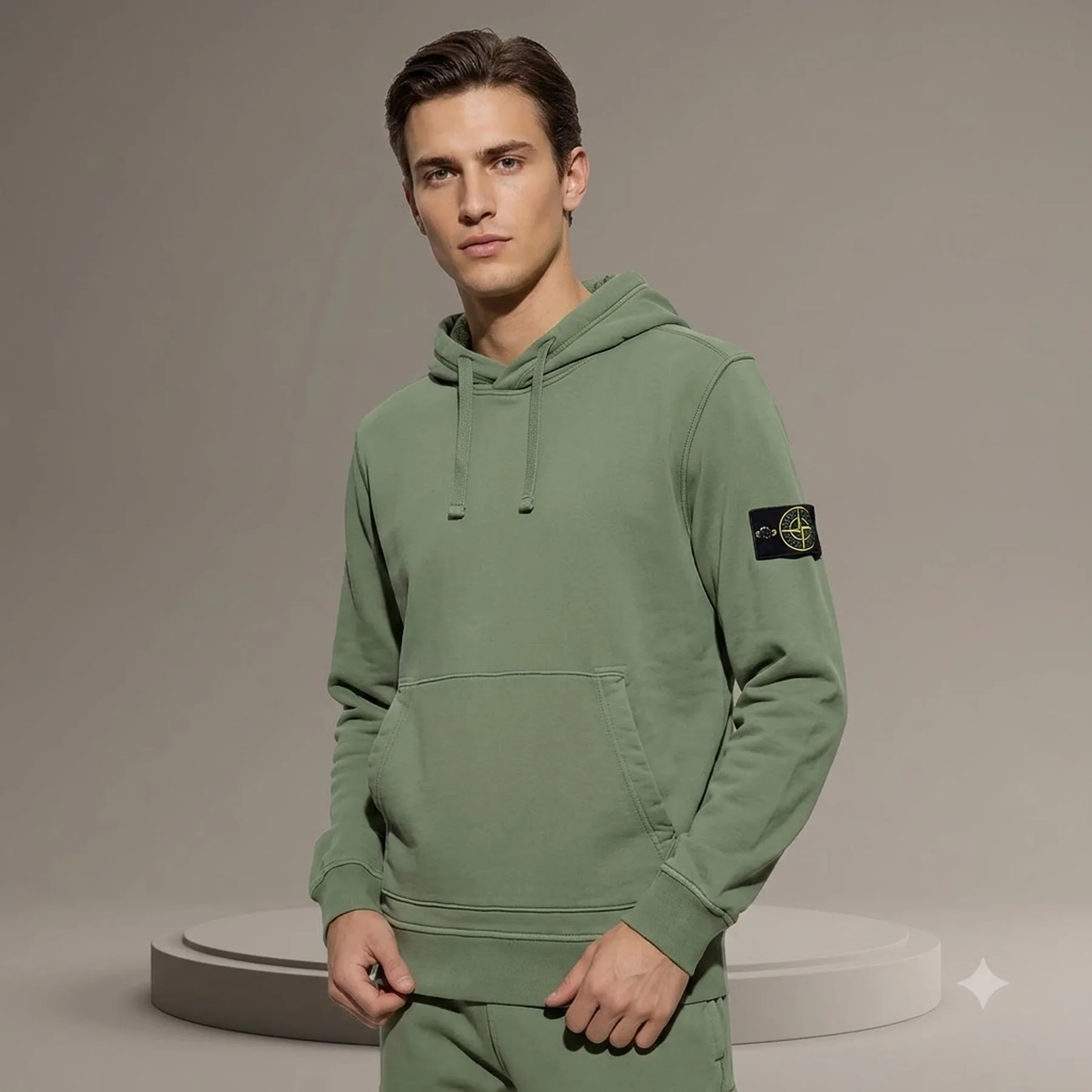 Худі Stone Island Garment Dyed Green
