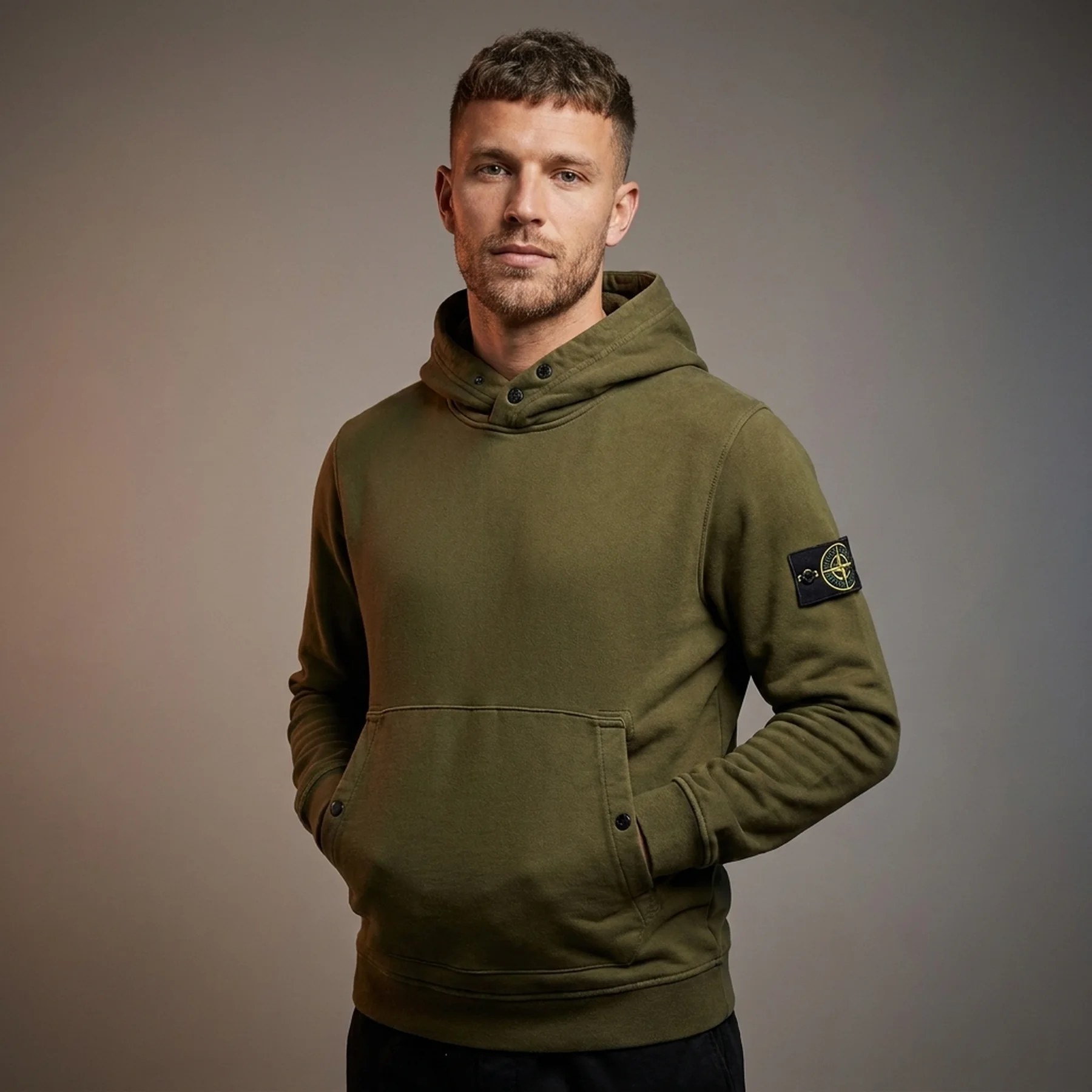 Худі Stone Island Logo Hoodie Olive 791561720-V0058