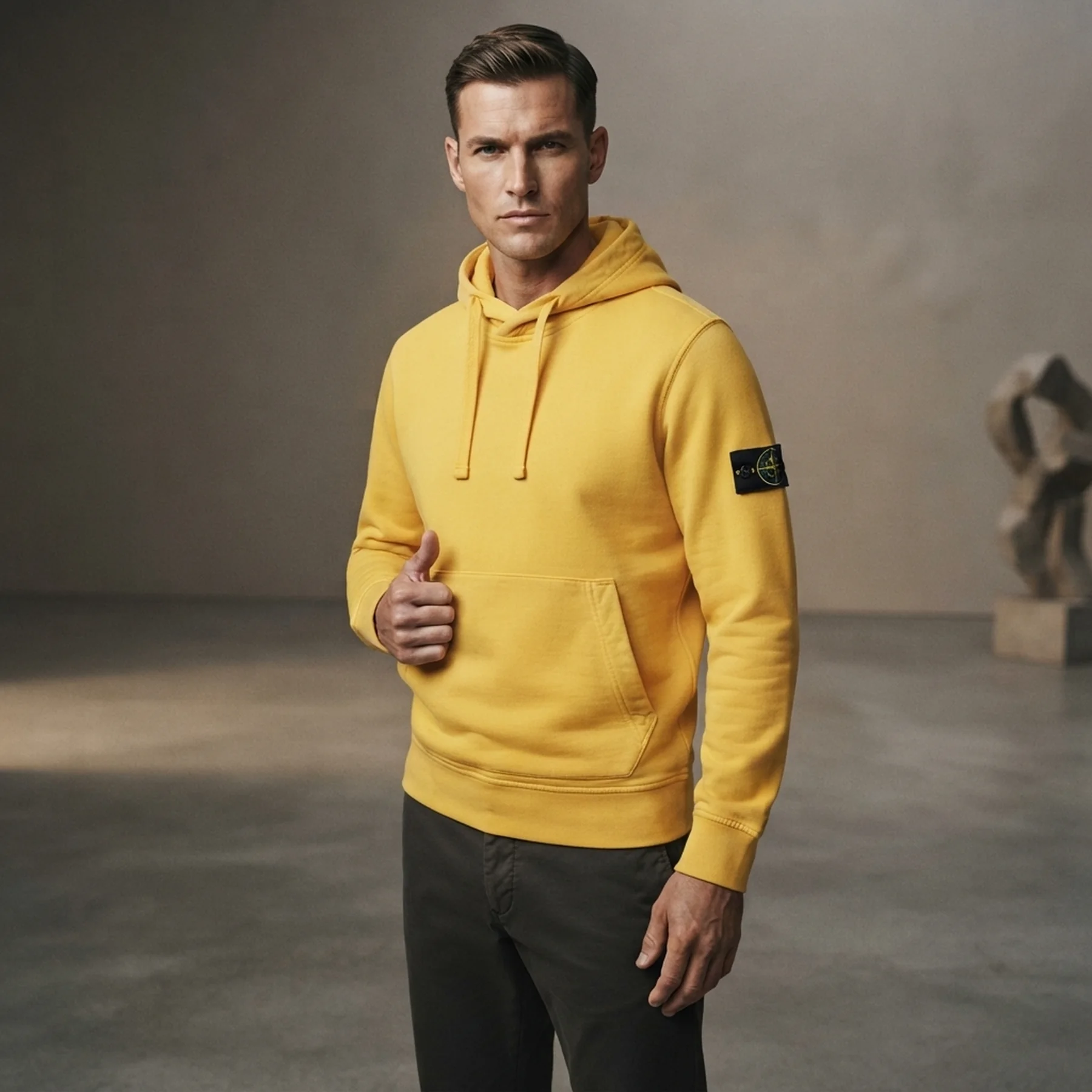 Худі Stone Island Yellow