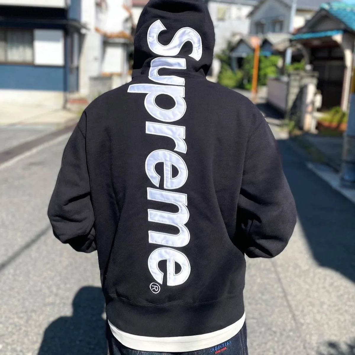 Худі Supreme Satin Applique Hooded Sweatshirt