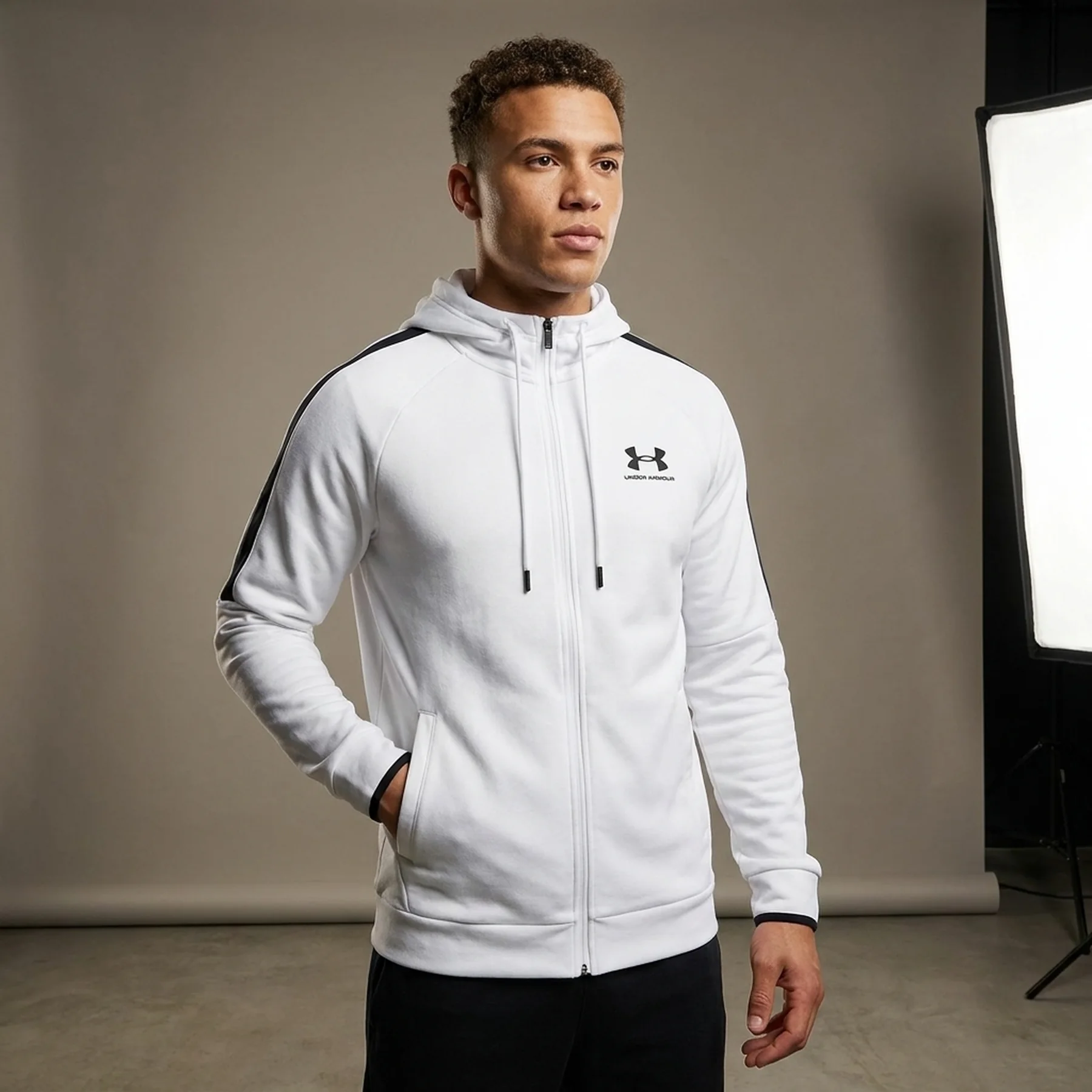 Худі UA Unstoppable Flc FZ HD EU 1389352-110 Under Armour L Білий
