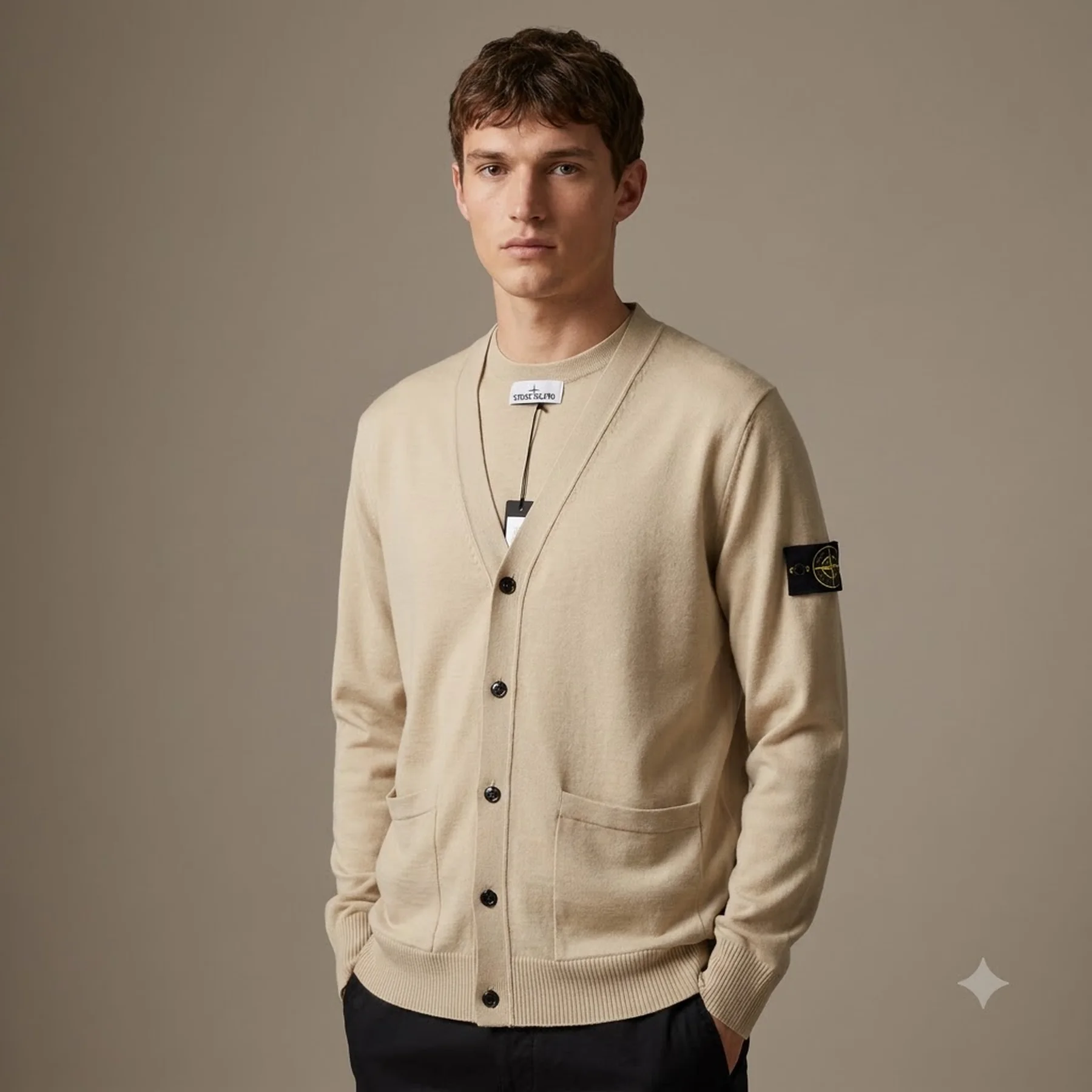 Кардиган чоловічий Stone Island Wool Knit Cardigan Pczec