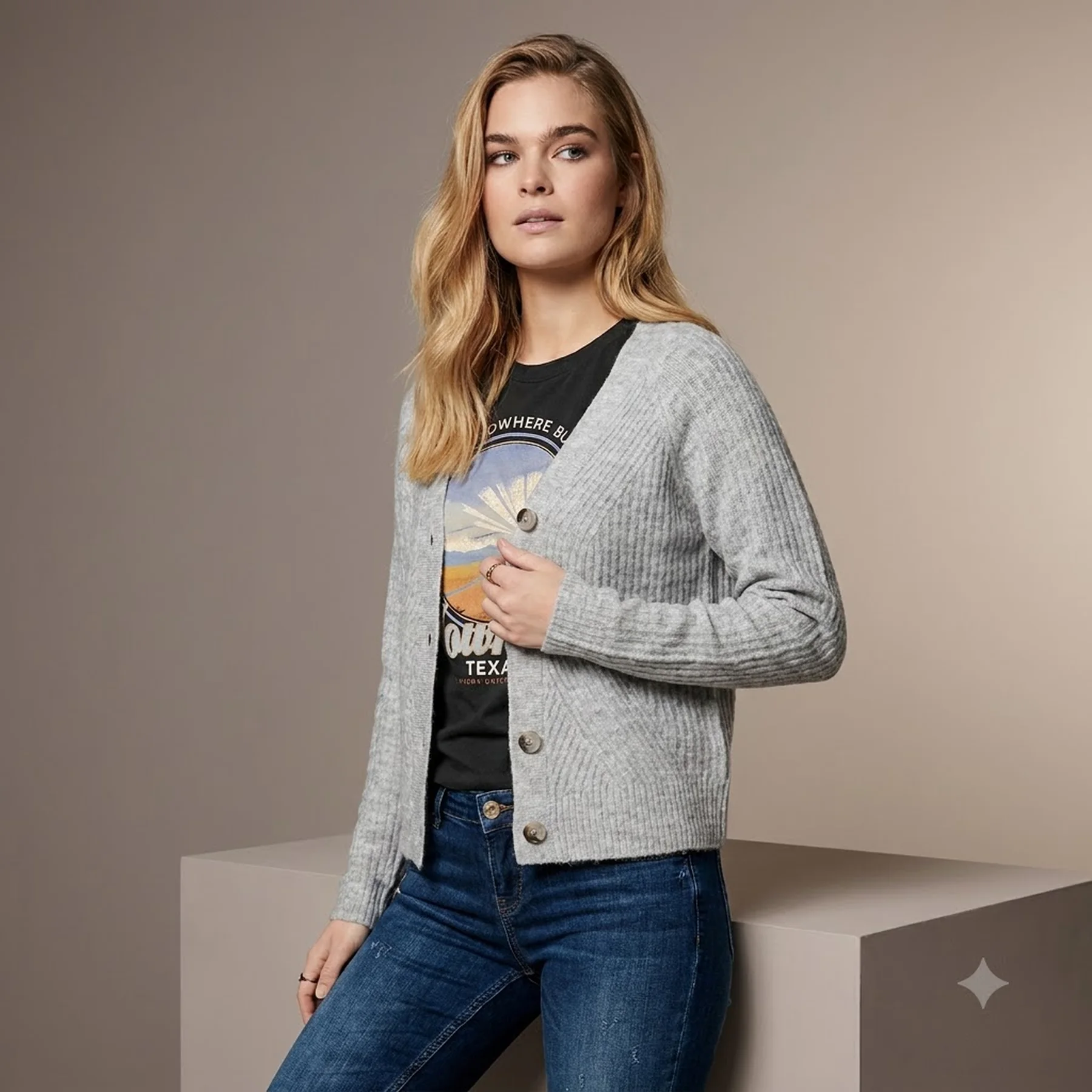 Кардиган ONLCAROL L/S CARDIGAN KNT NOOS 15196734-Light Grey Melange ONLY L Сірий