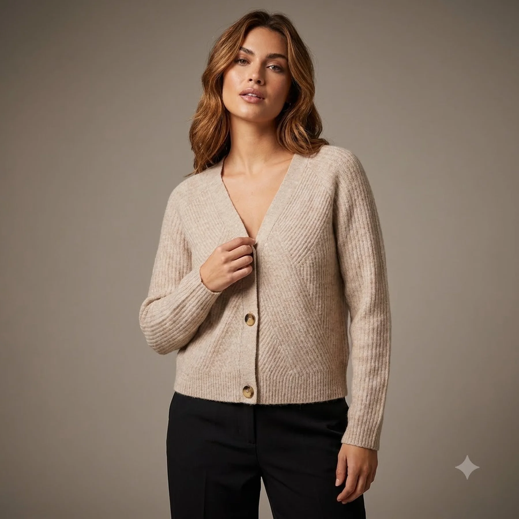 Кардиган ONLCAROL L/S CARDIGAN KNT NOOS 15196734-Pumice Stone ONLY M Бежевий