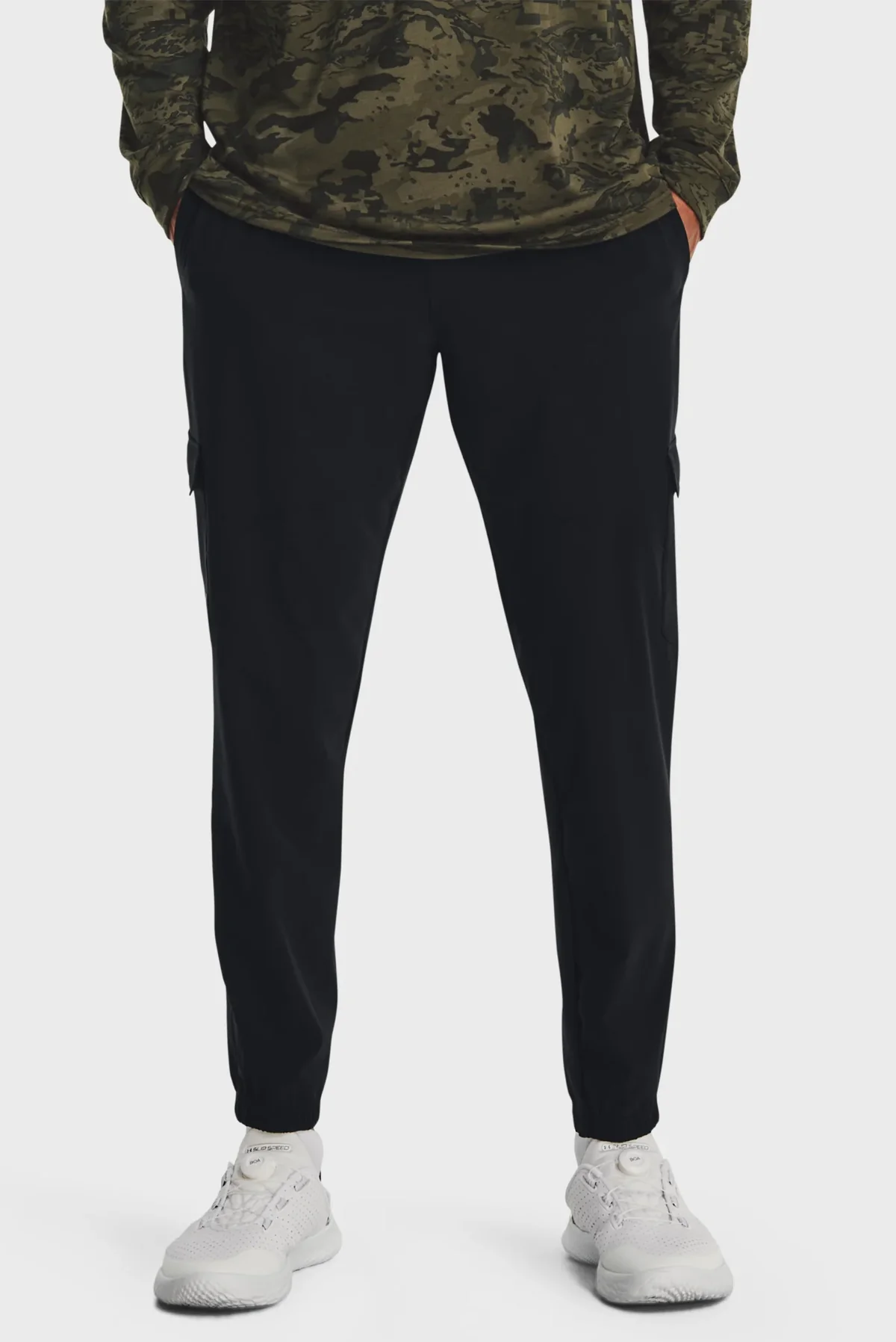 Карго штани Under Armour Stretch Woven Black — Одяг
