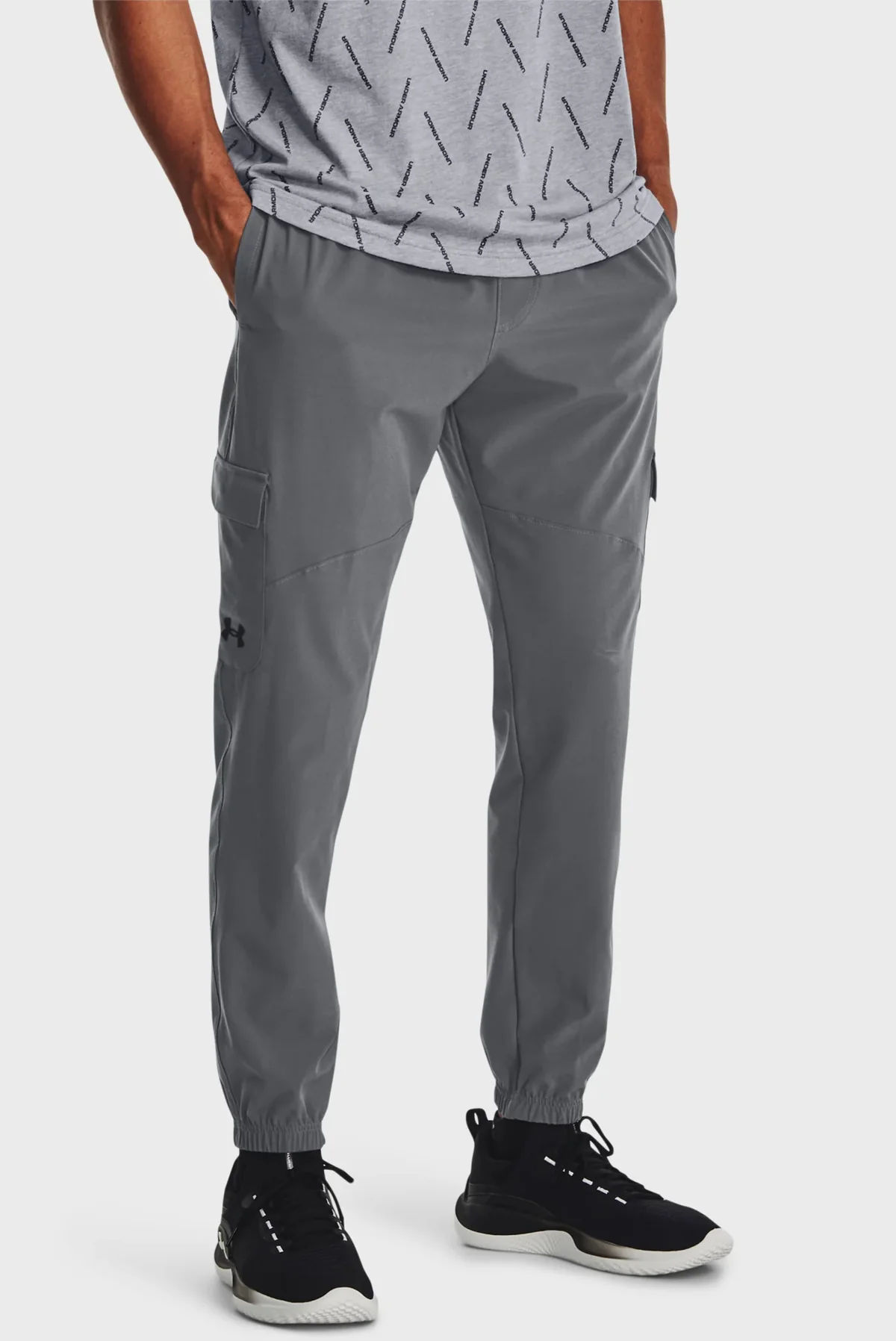Карго штани Under Armour Stretch Woven Grey — Одяг